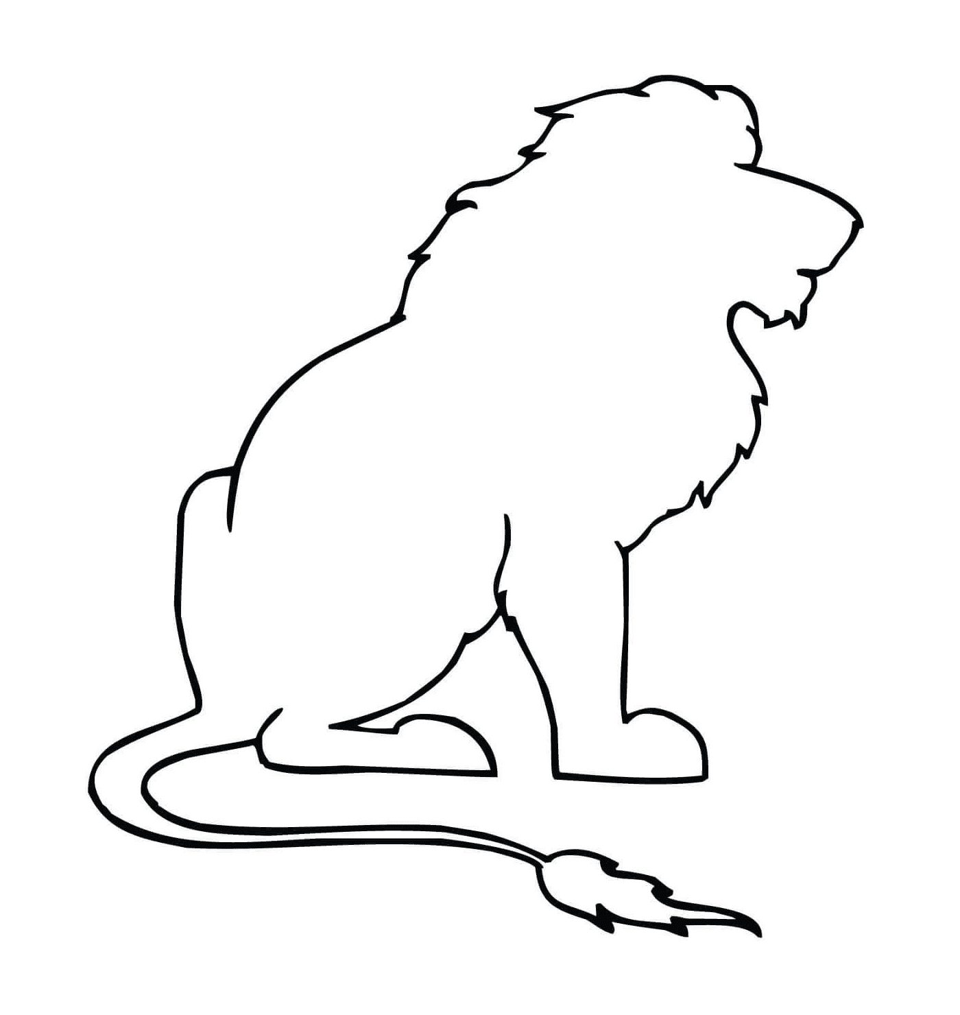  leoa sentada na silhueta 