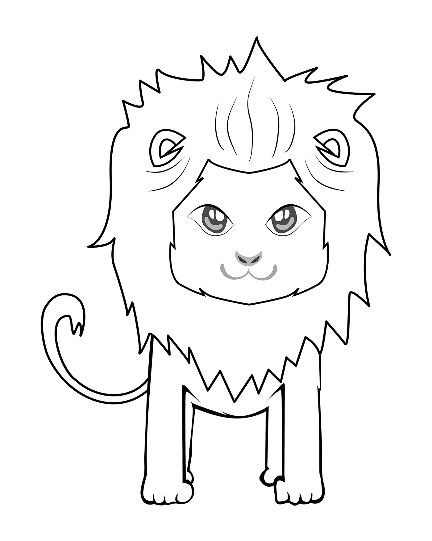  bonito desenho animado leão 