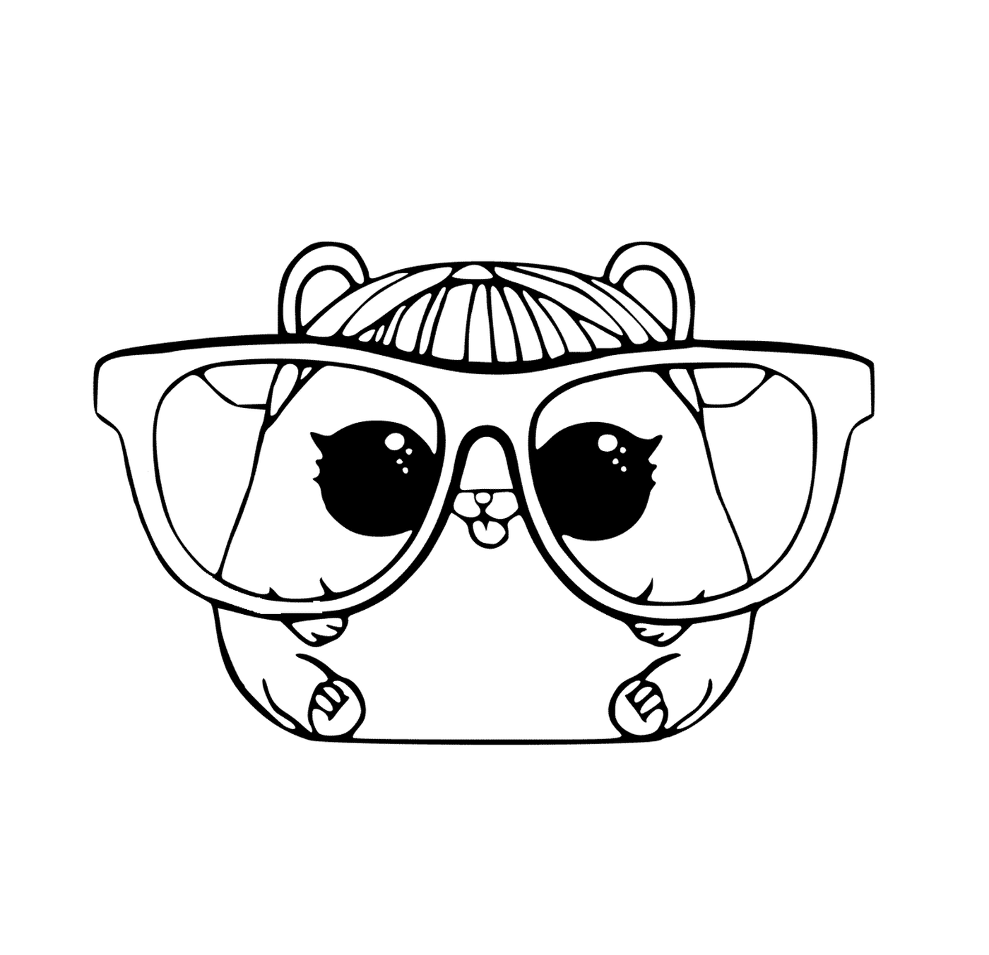  Hamster com óculos 
