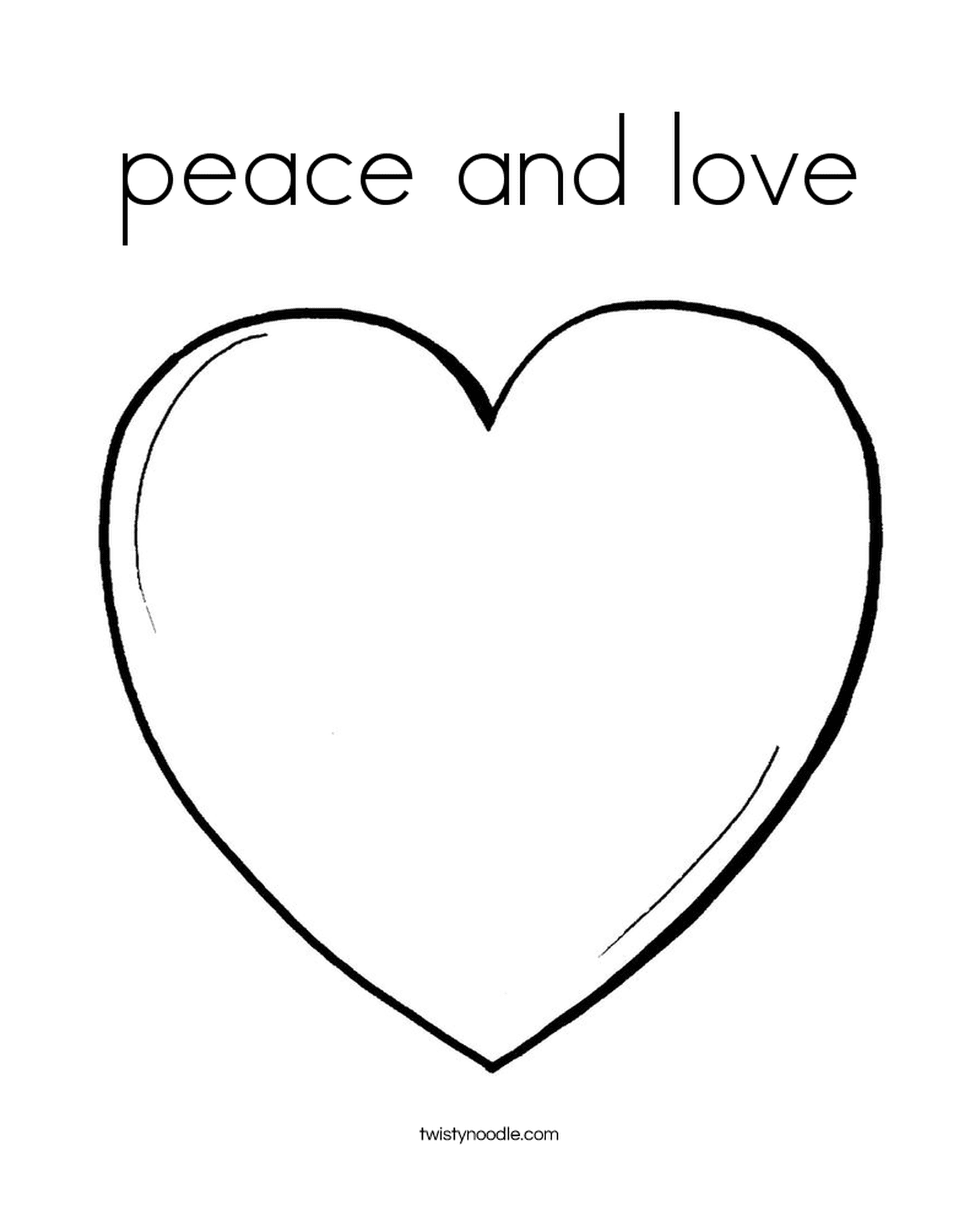  和平和爱心的心 