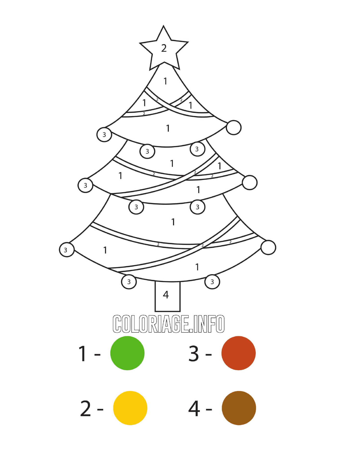  nica árvore de Natal numerada 