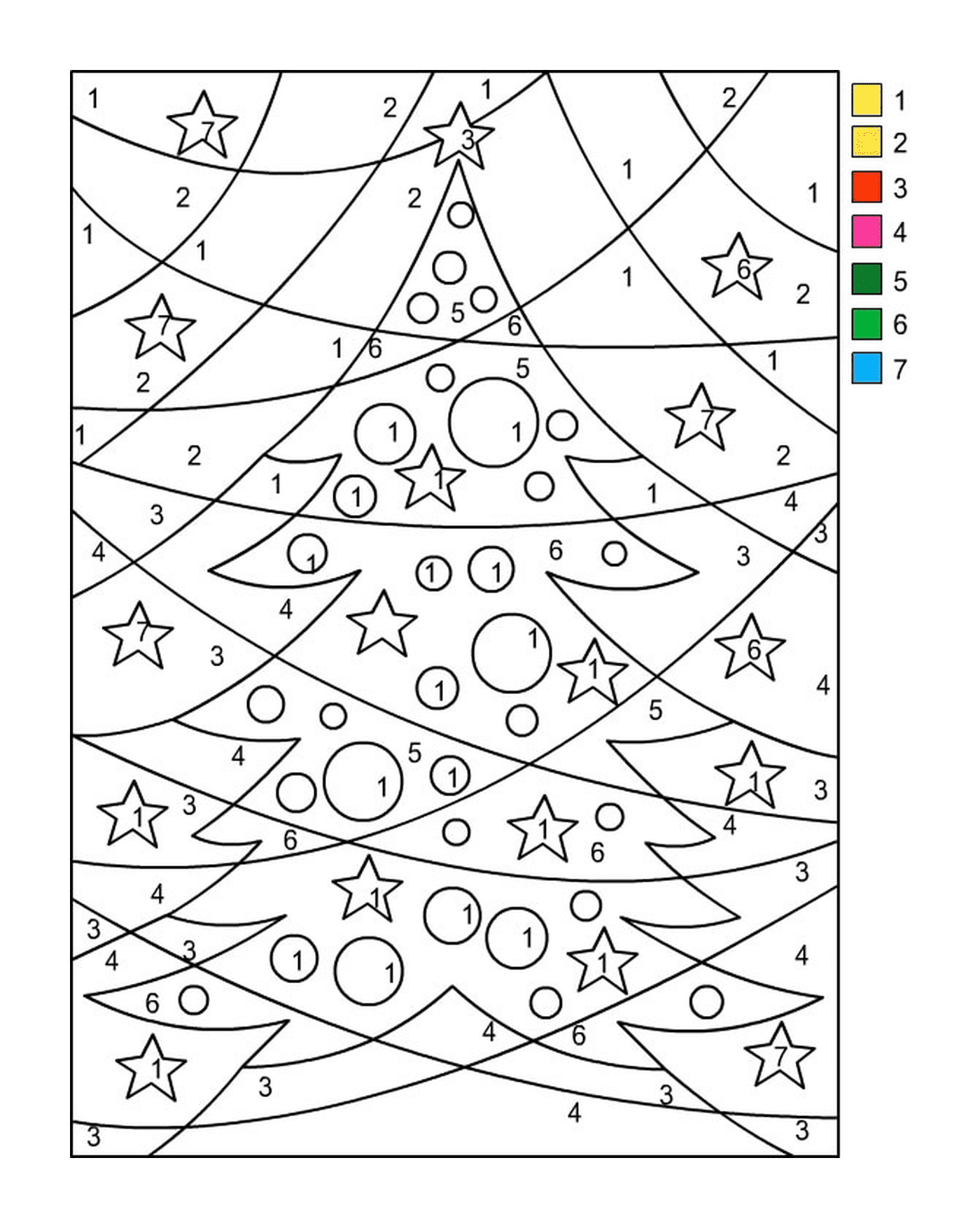  Árvore de Natal numerada mágica 