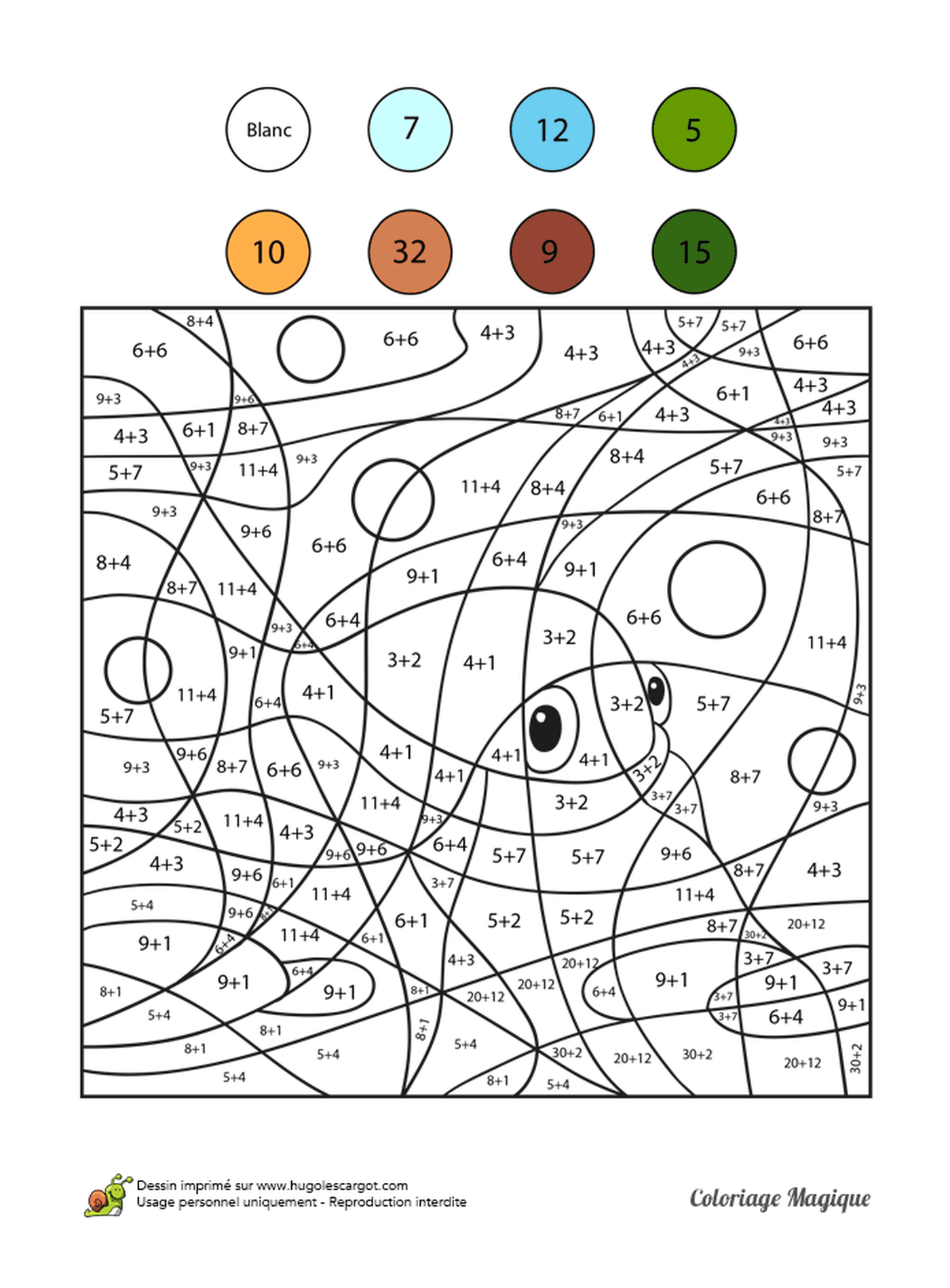  संख्या द्वारा रंगों को रंग देने के लिए पेज पर एक उल्लू 