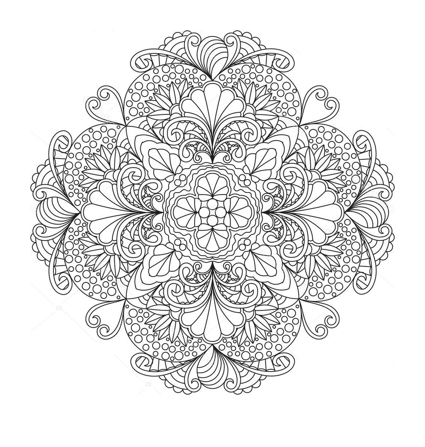  Mandala de flores 
