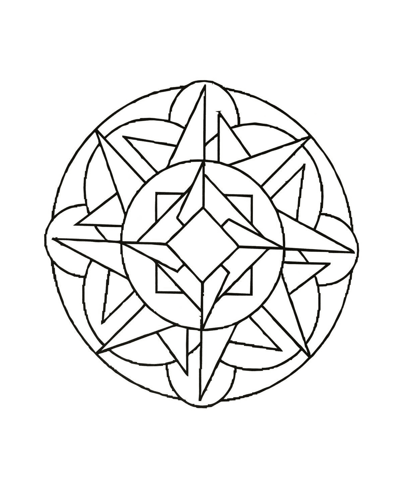  Mandala geométrica elaborada 