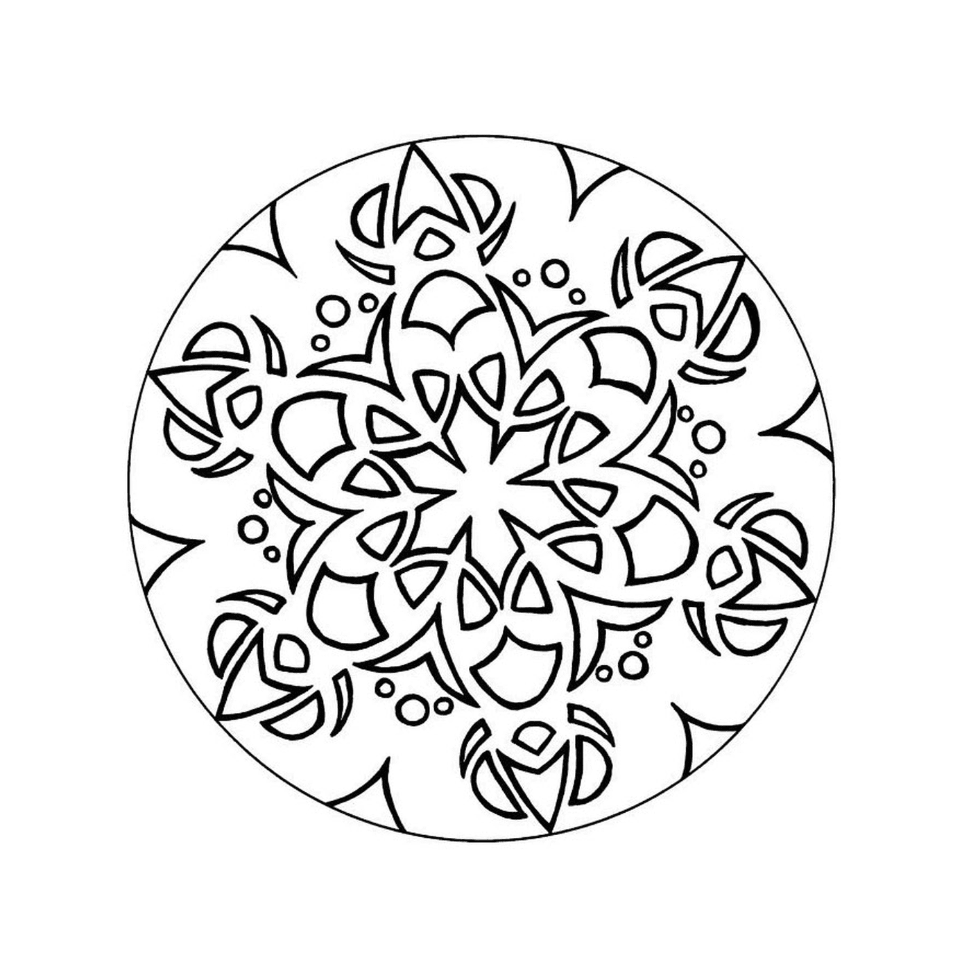  Delicate circular Mandala 
