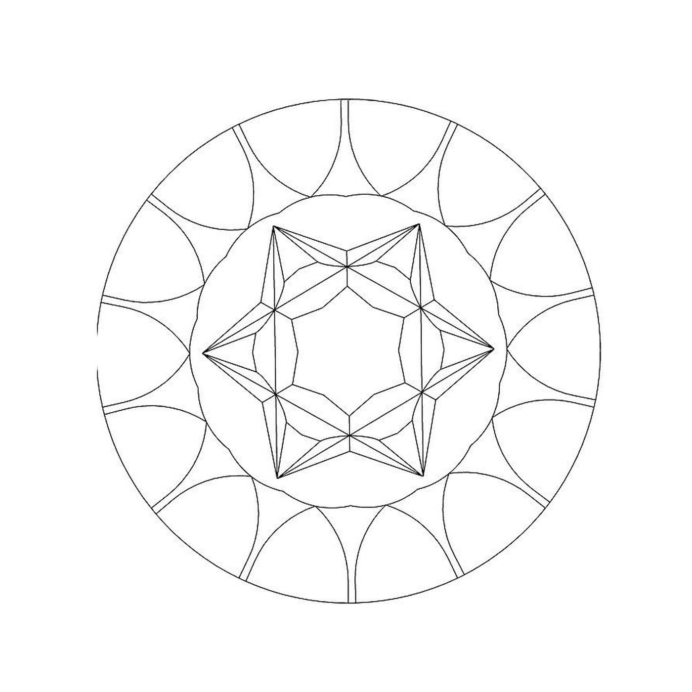  simples geométrica mandala 