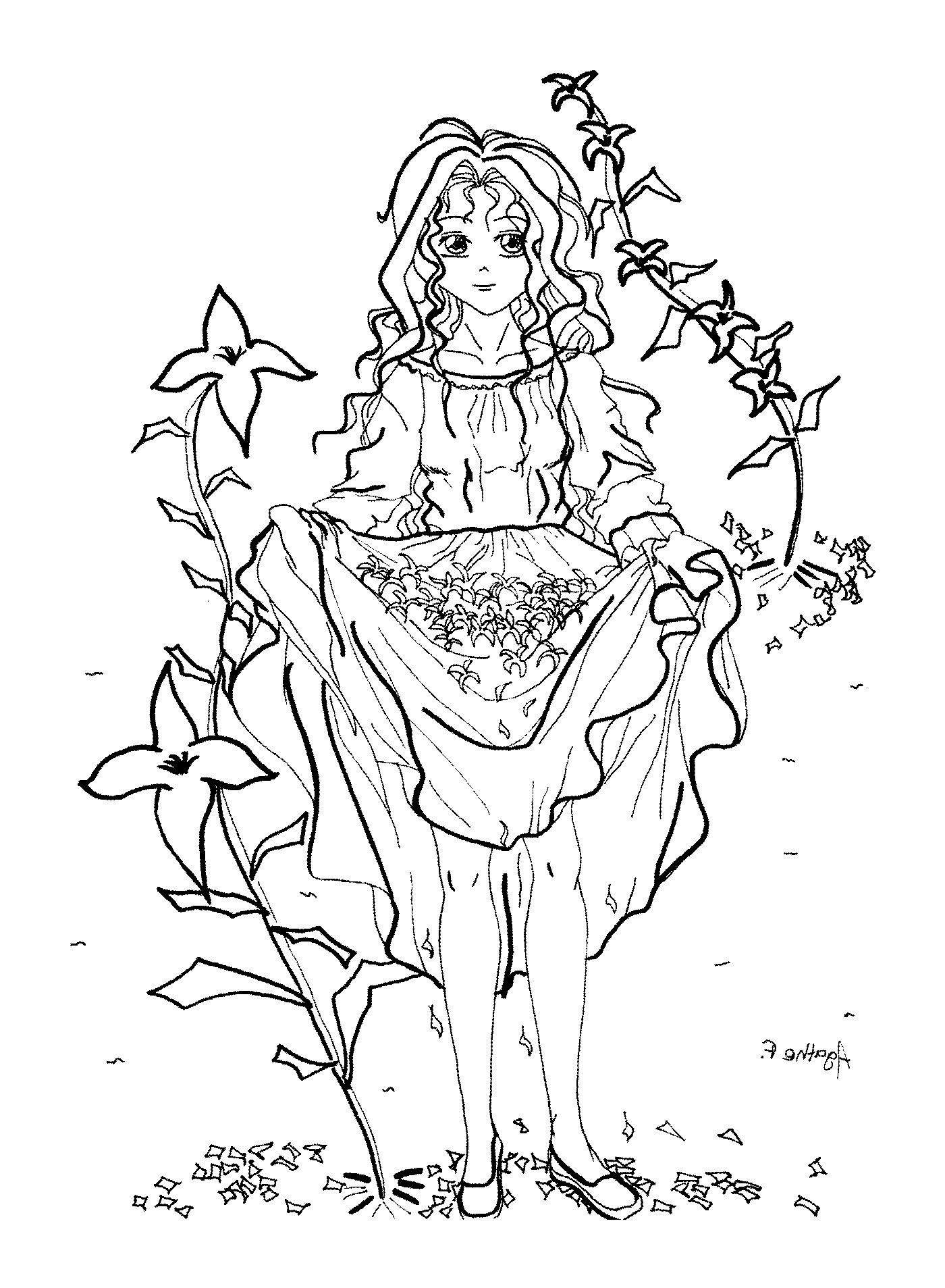  Uma menina com flores 