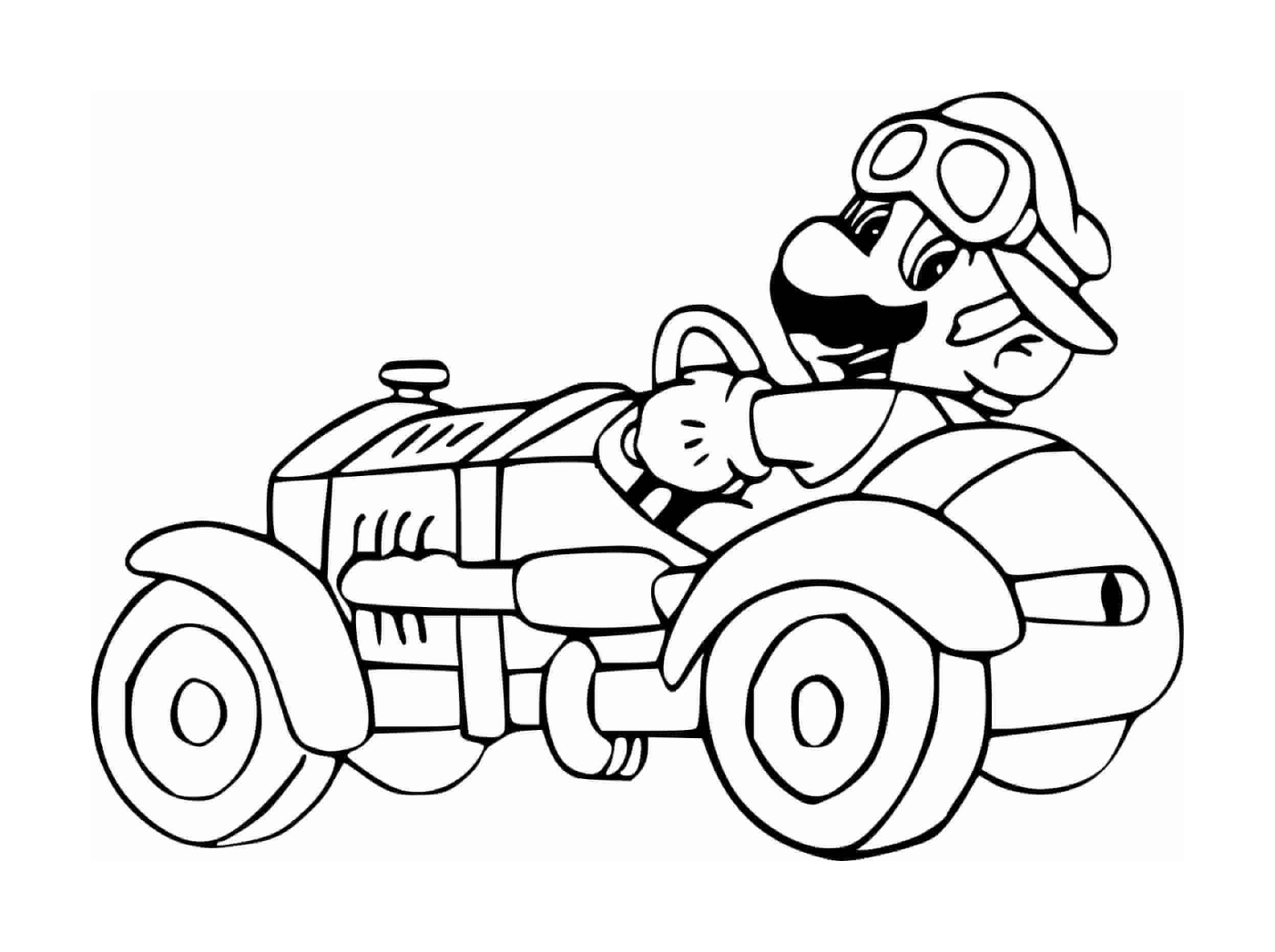  Mario dirigindo um carro 