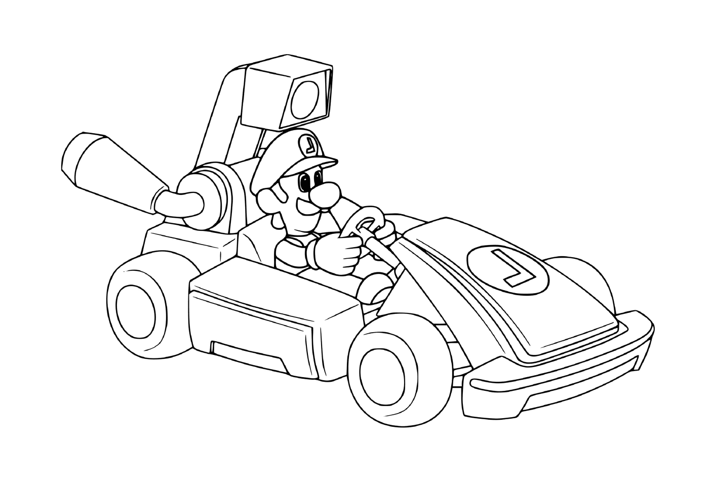  Luigi prepara-se para a corrida de carros 
