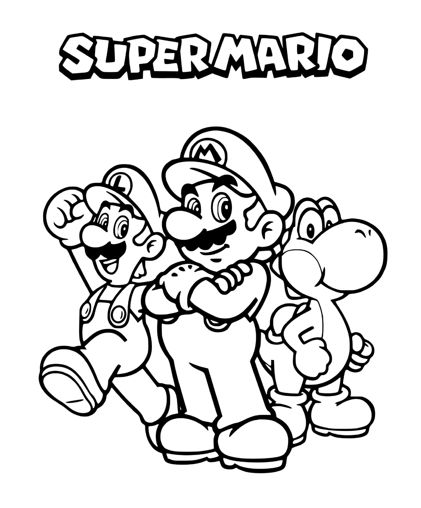  A equipe do trovão: Mario, Luigi e Yoshi 