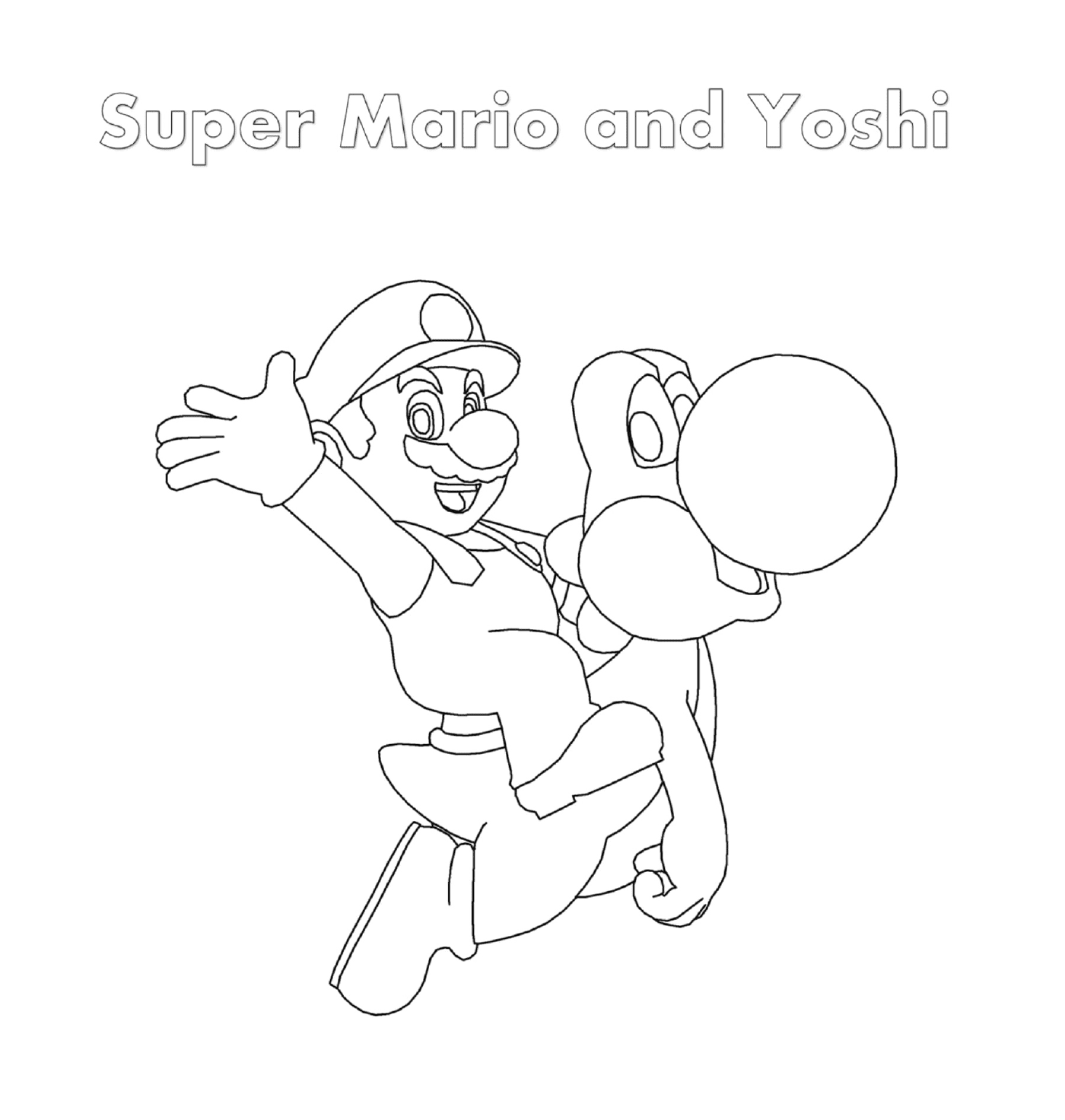  Super Mario e Yoshi Yoshi com uma pessoa segurando uma bala 