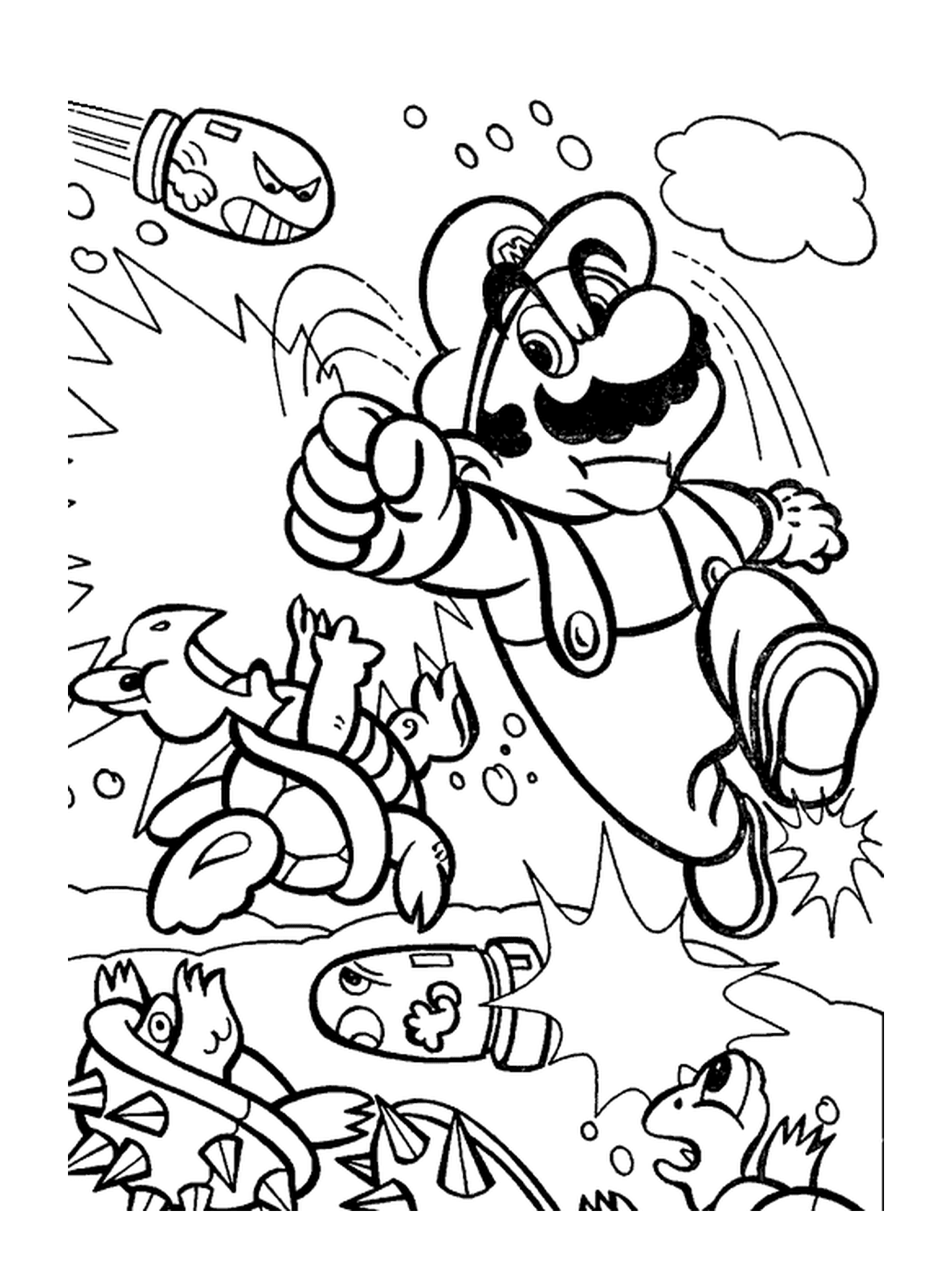  Mario luta pulando no ar 