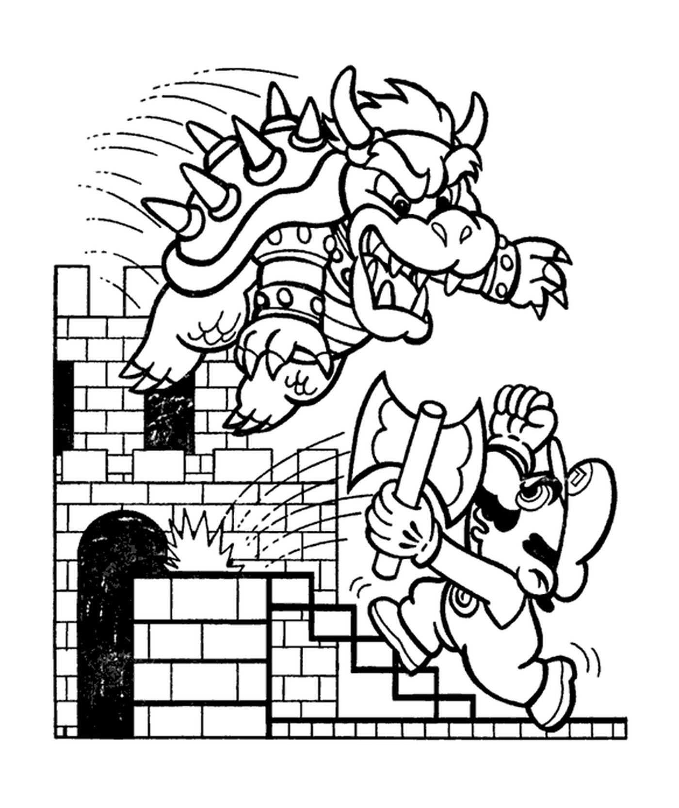  Bowser ataca Mario com fúria 