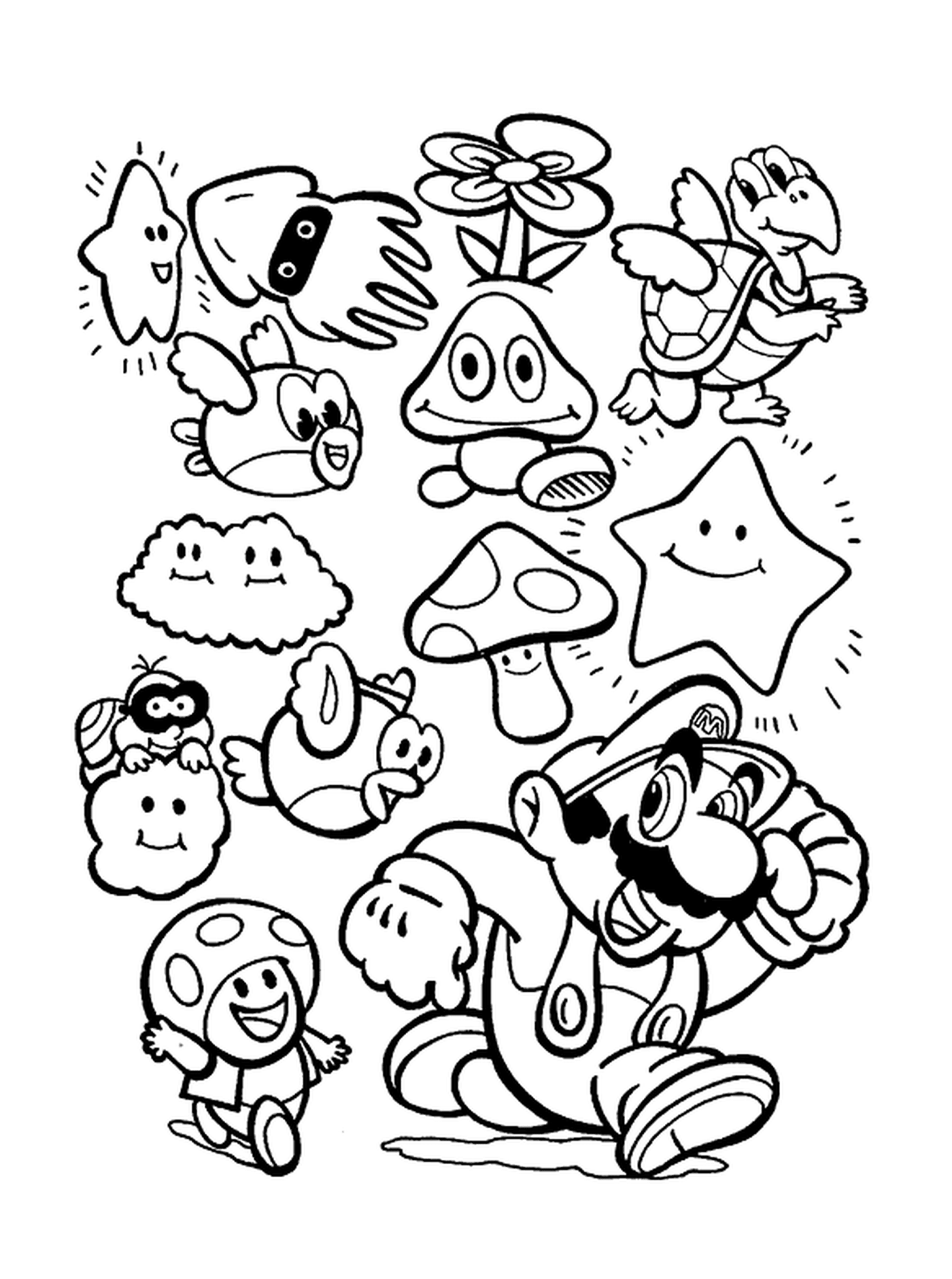  Os personagens de Mario se unem 