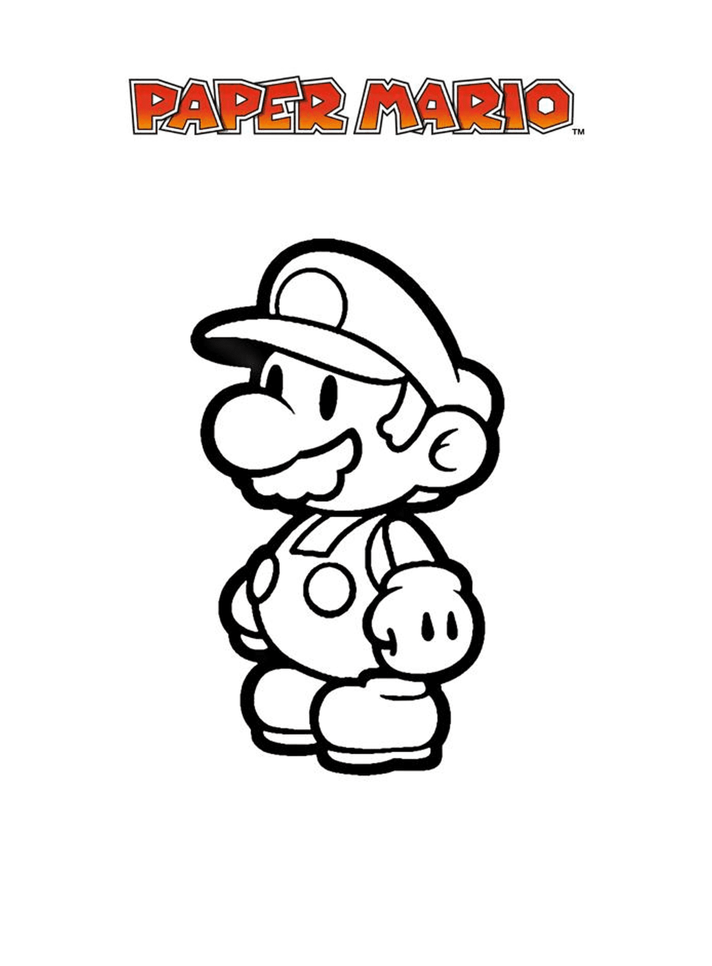  Mario Paper Millennium 14, um personagem de desenho animado 