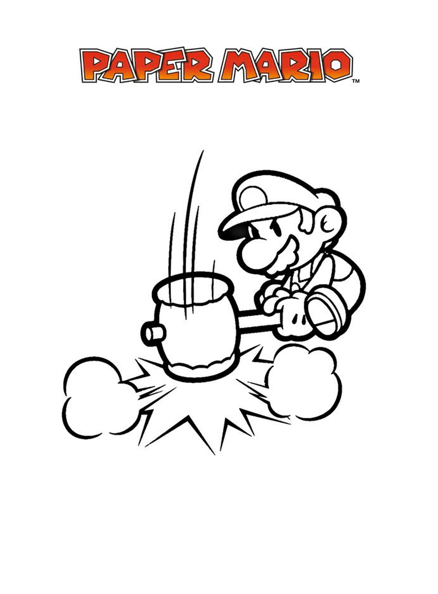 Mario Paper 千禧十七年, 一个人在咖啡机上 搅拌一个咖啡机 