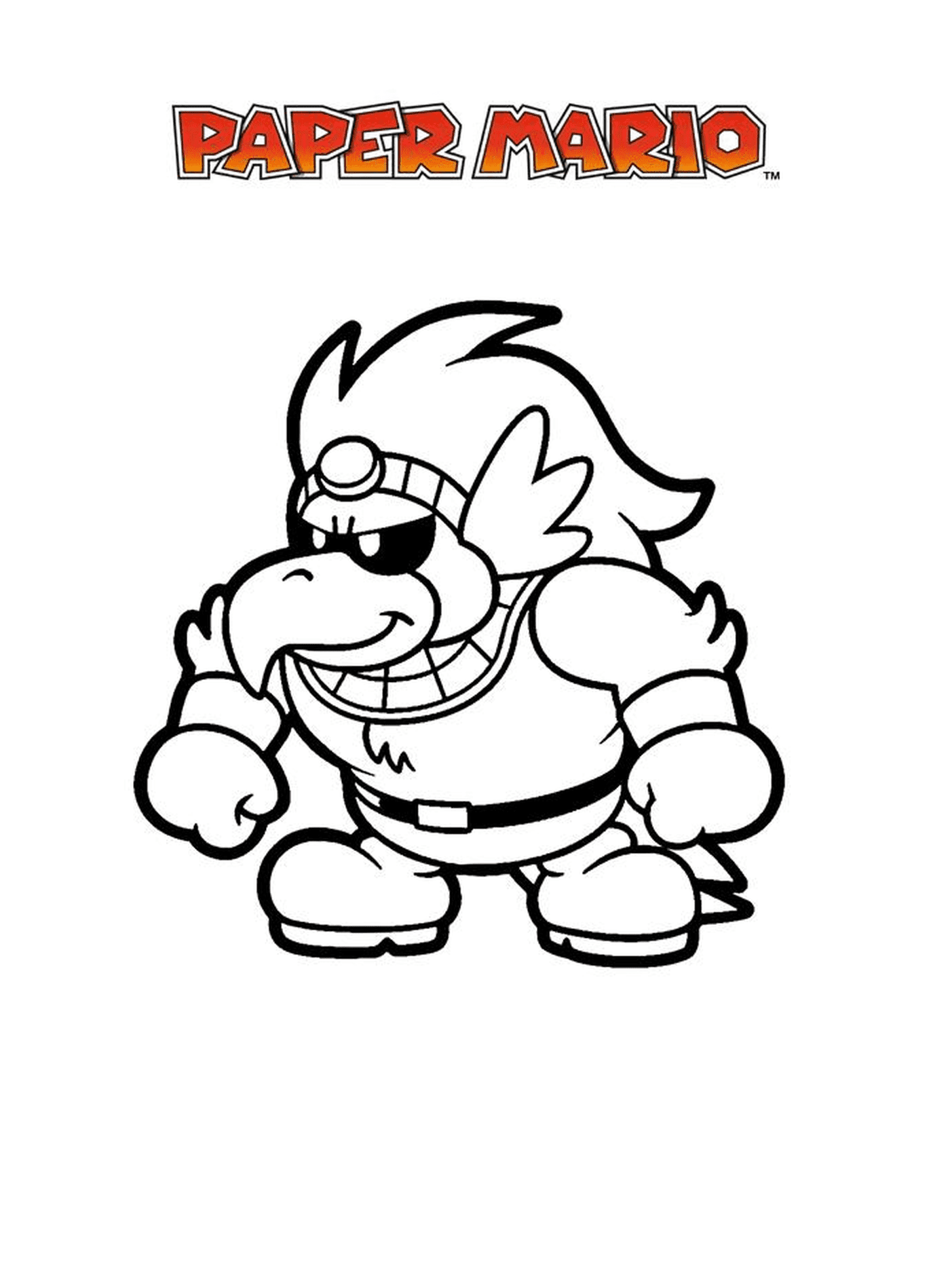  Mario Paper Millennium 2, um personagem de desenho animado com um sorriso 