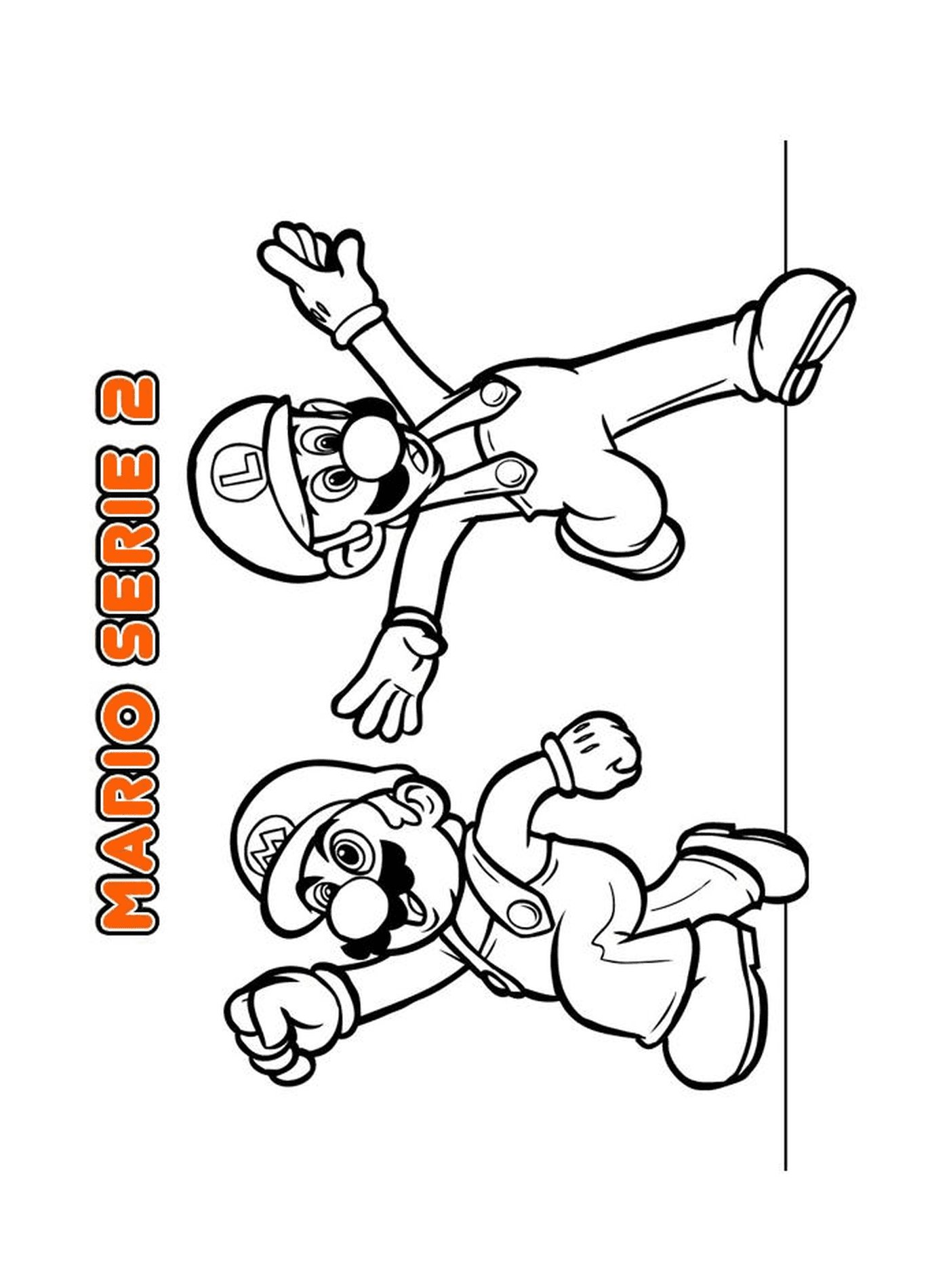  Mario Bros Nintendo 4, 两个卡通人物 