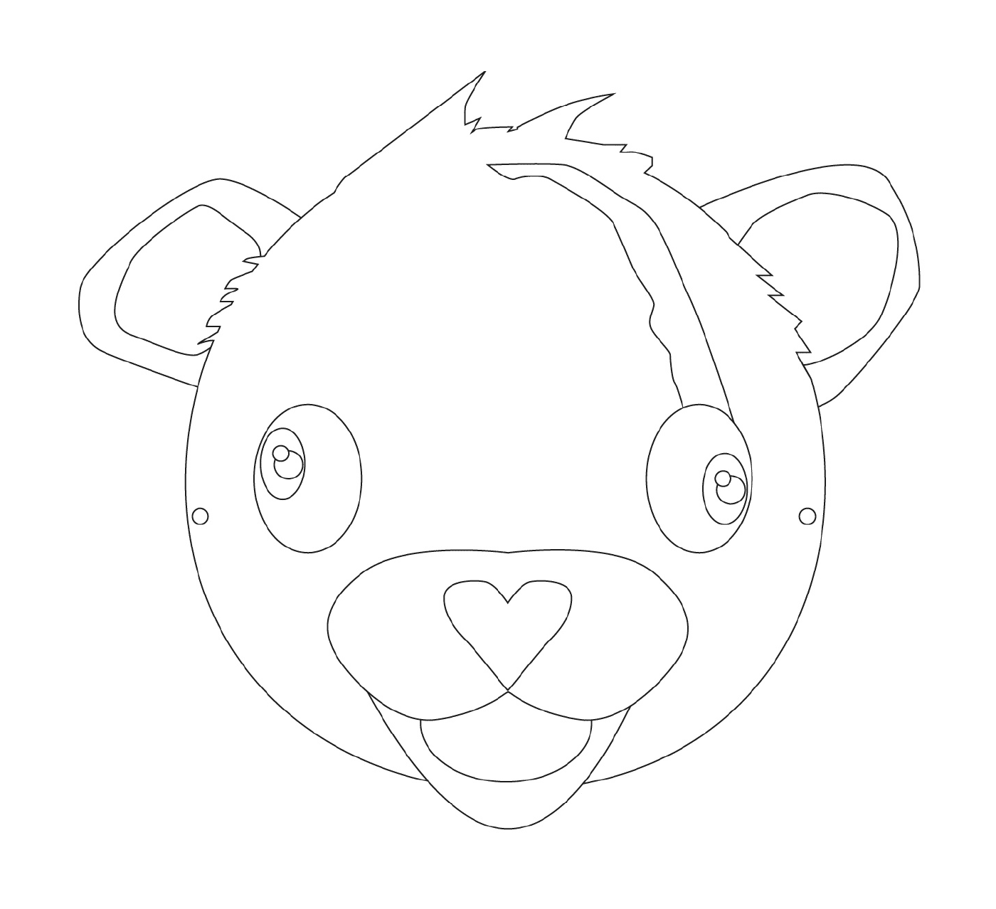  Fortnite Pink Mask Bear para colorir 