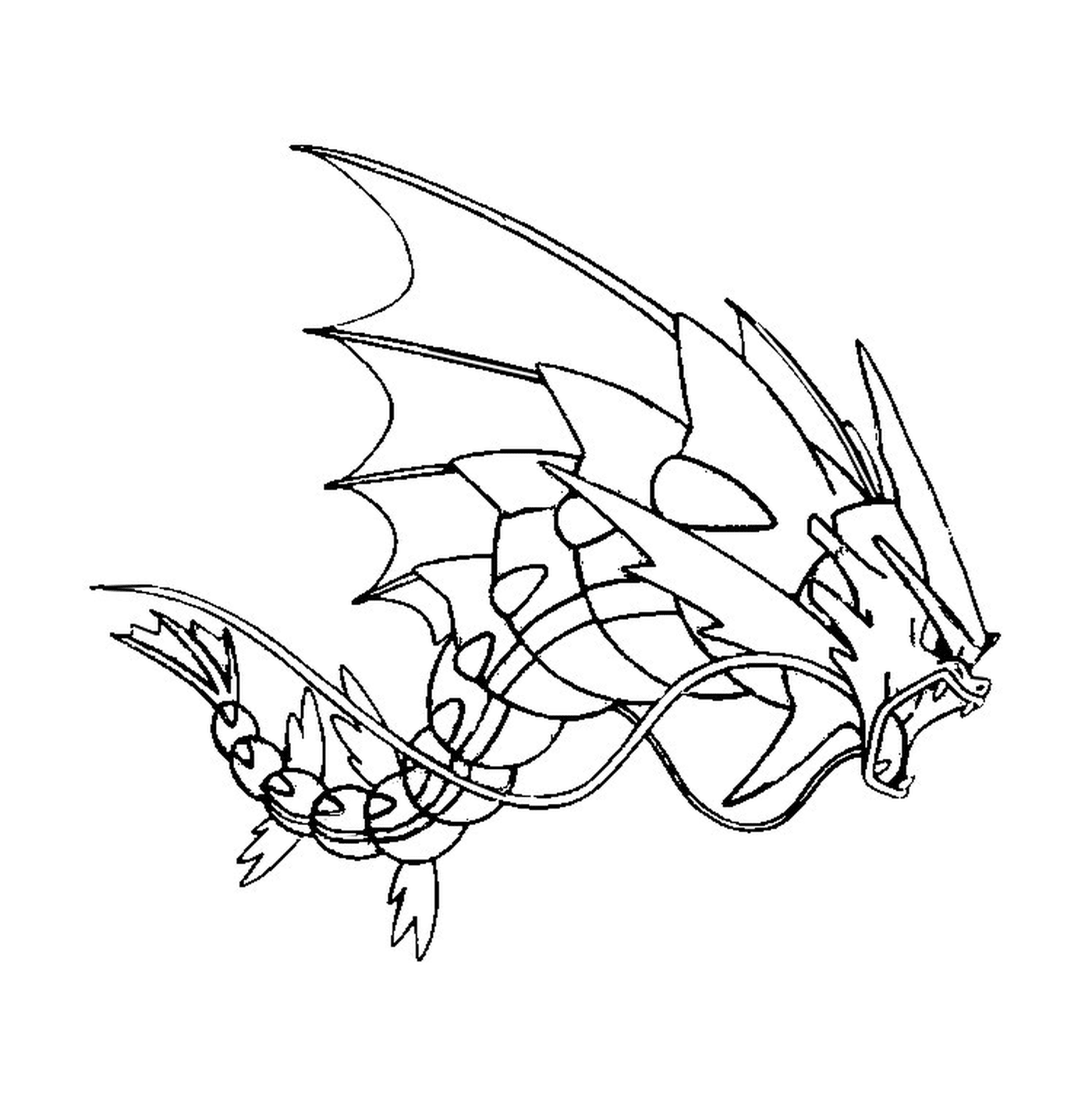  Leviator, um dragão com um estilo de design linear 