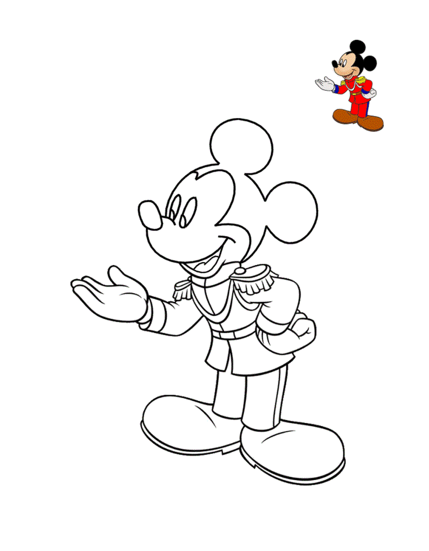  Mickey Mouse, o príncipe de uniforme vermelho 