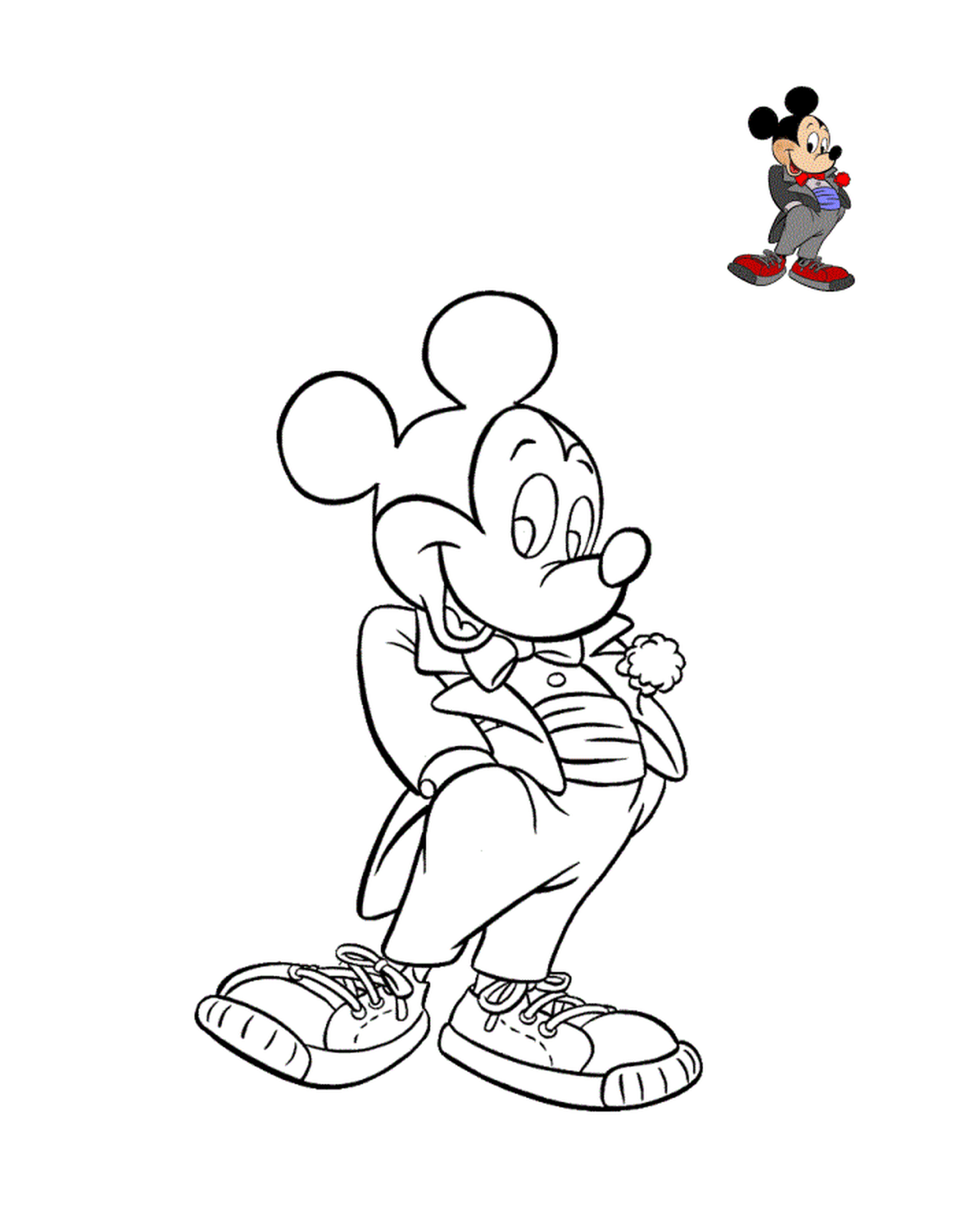  Mickey Disney, traje chique para a bola de formatura 