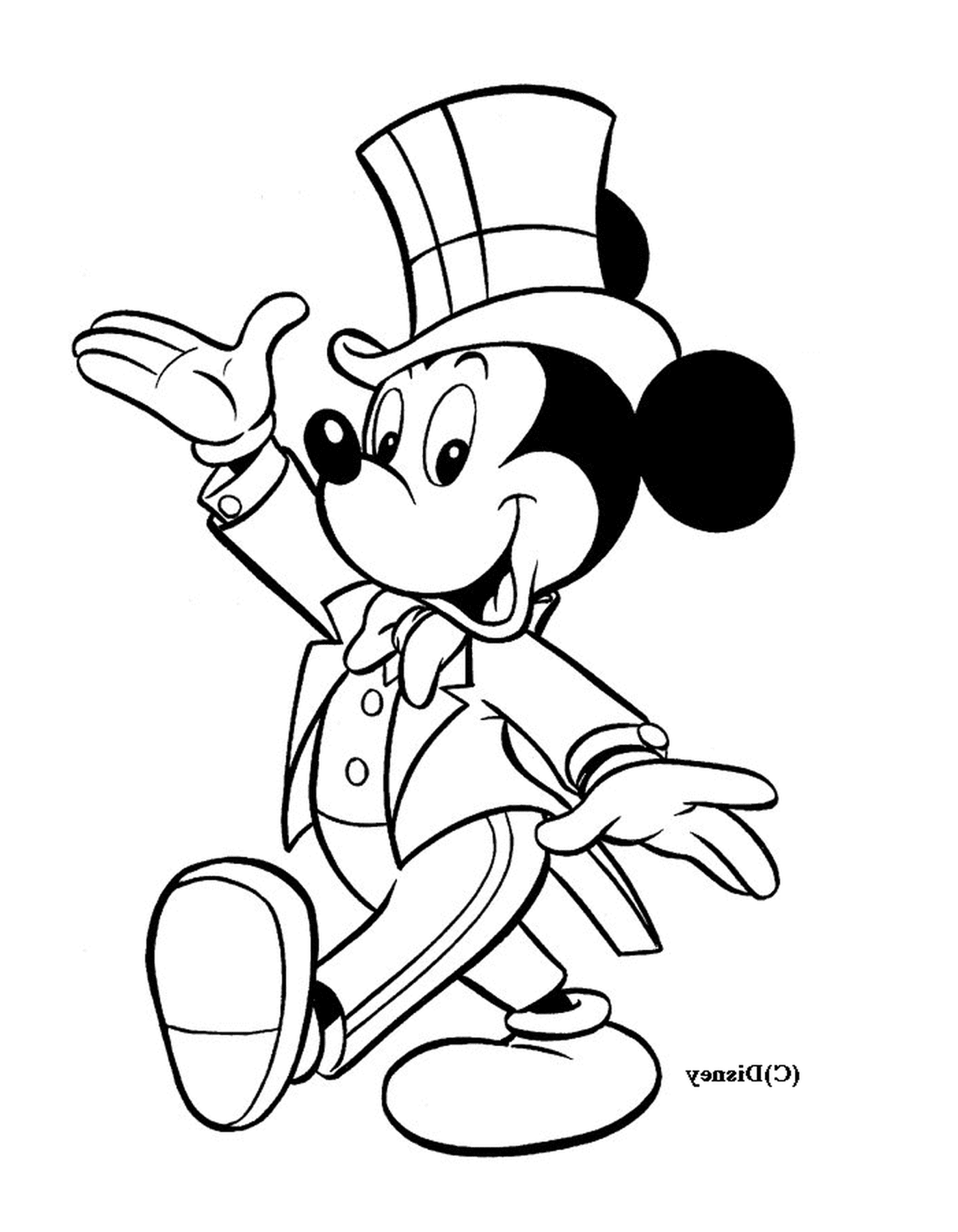  Mickey em smoking: vestindo um top 