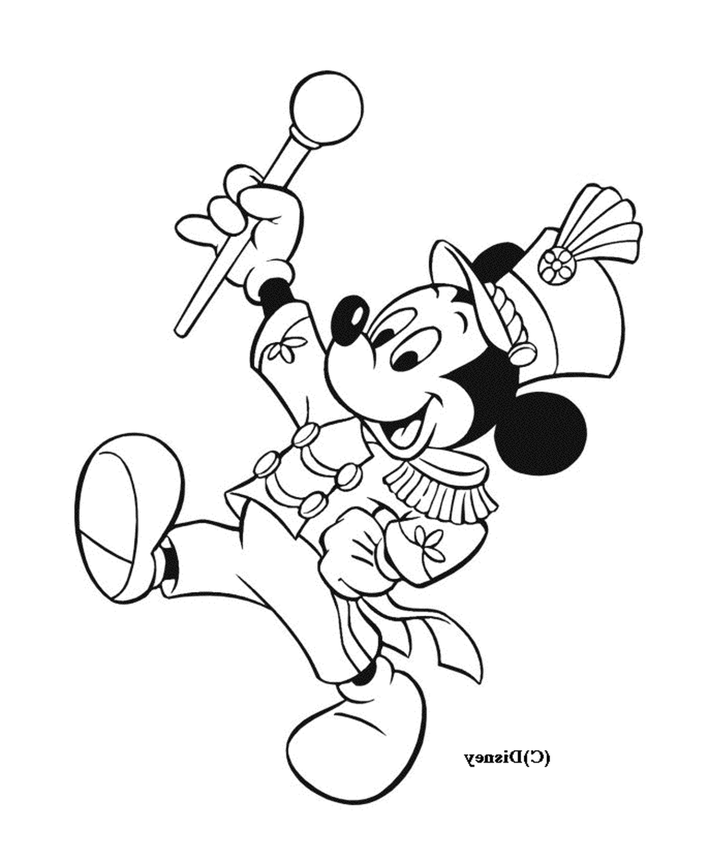  Mickey como líder de torcida 