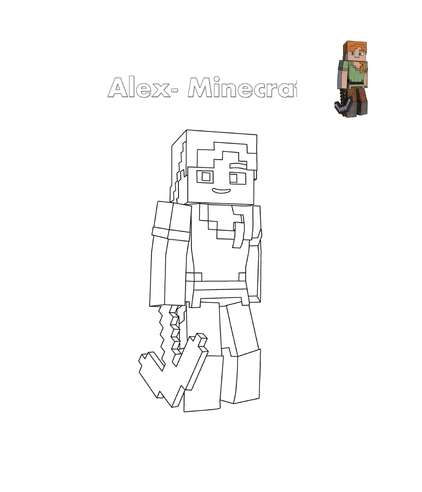  Alex de Minecraft: um adulto 