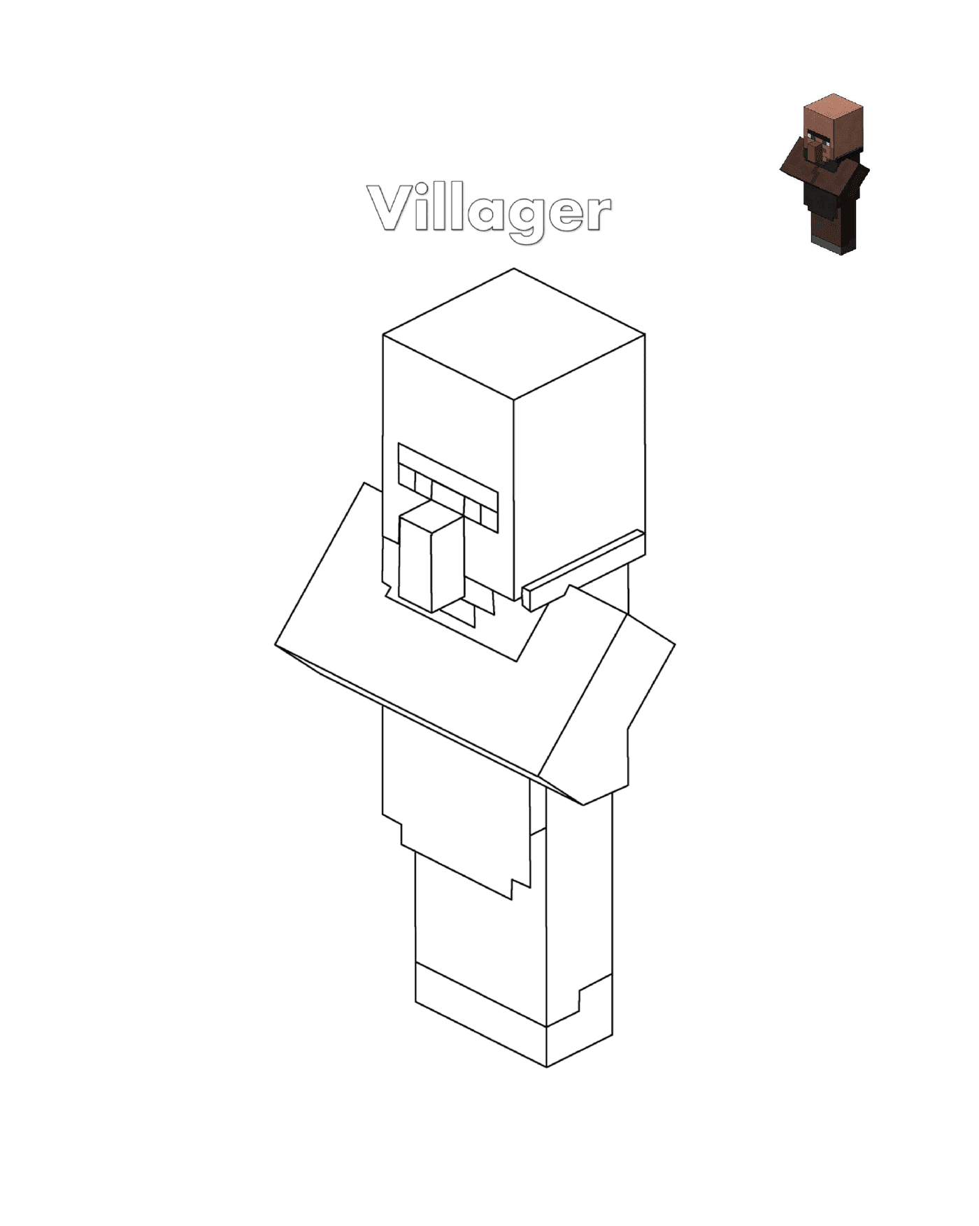  Villager Minecraft: um aldeão de um jogo de vídeo 