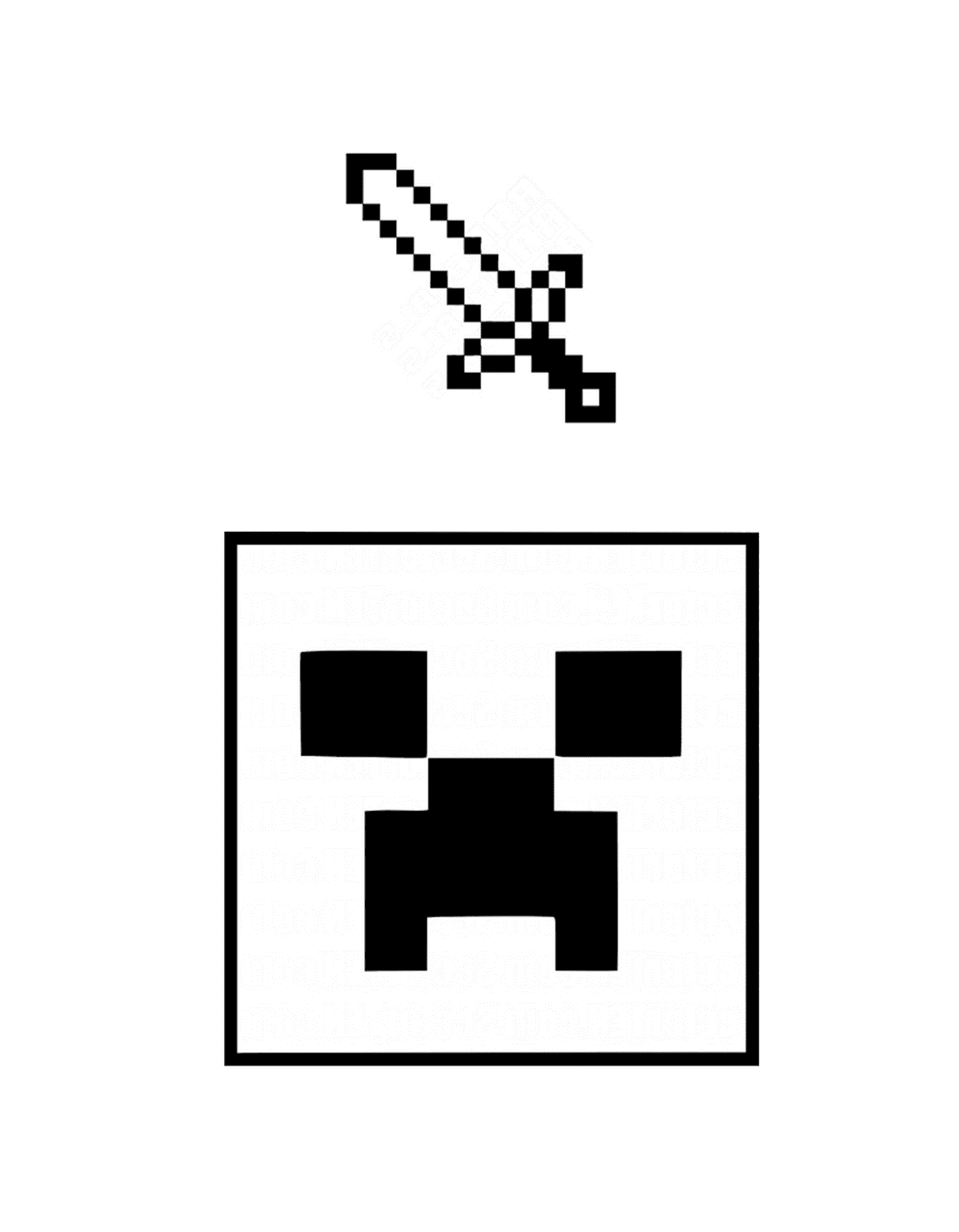  Creeper com uma espada Minecraft 