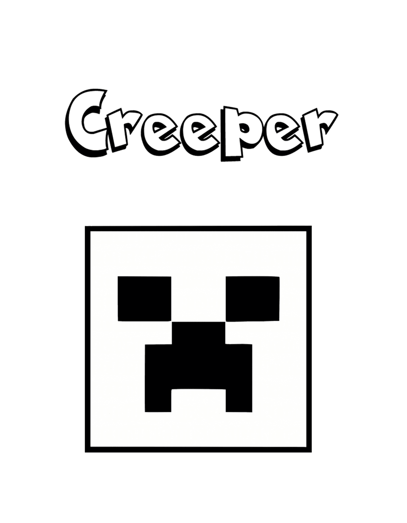  O rosto icônico de Creeper 