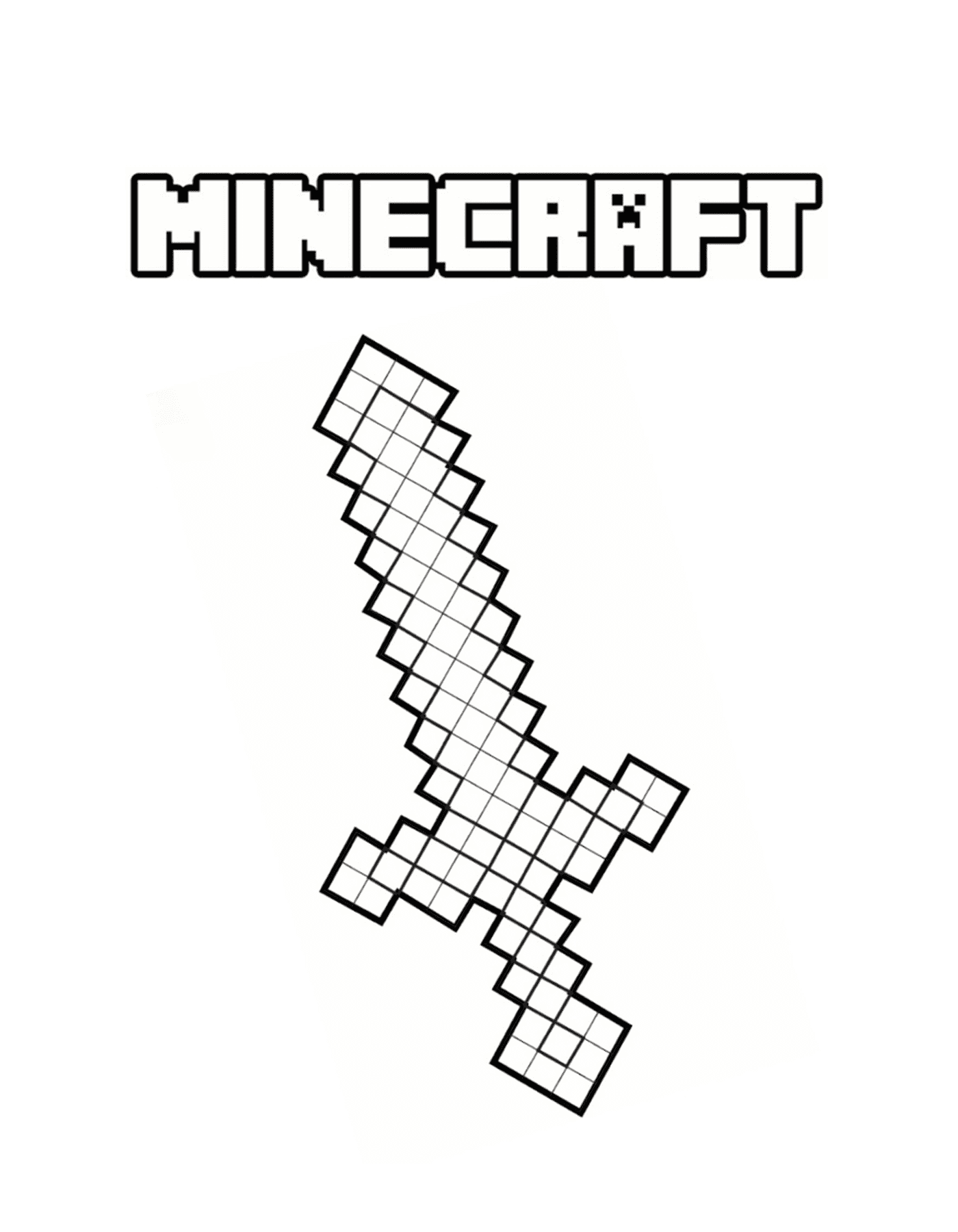  Lança de Minecraft em pixel 