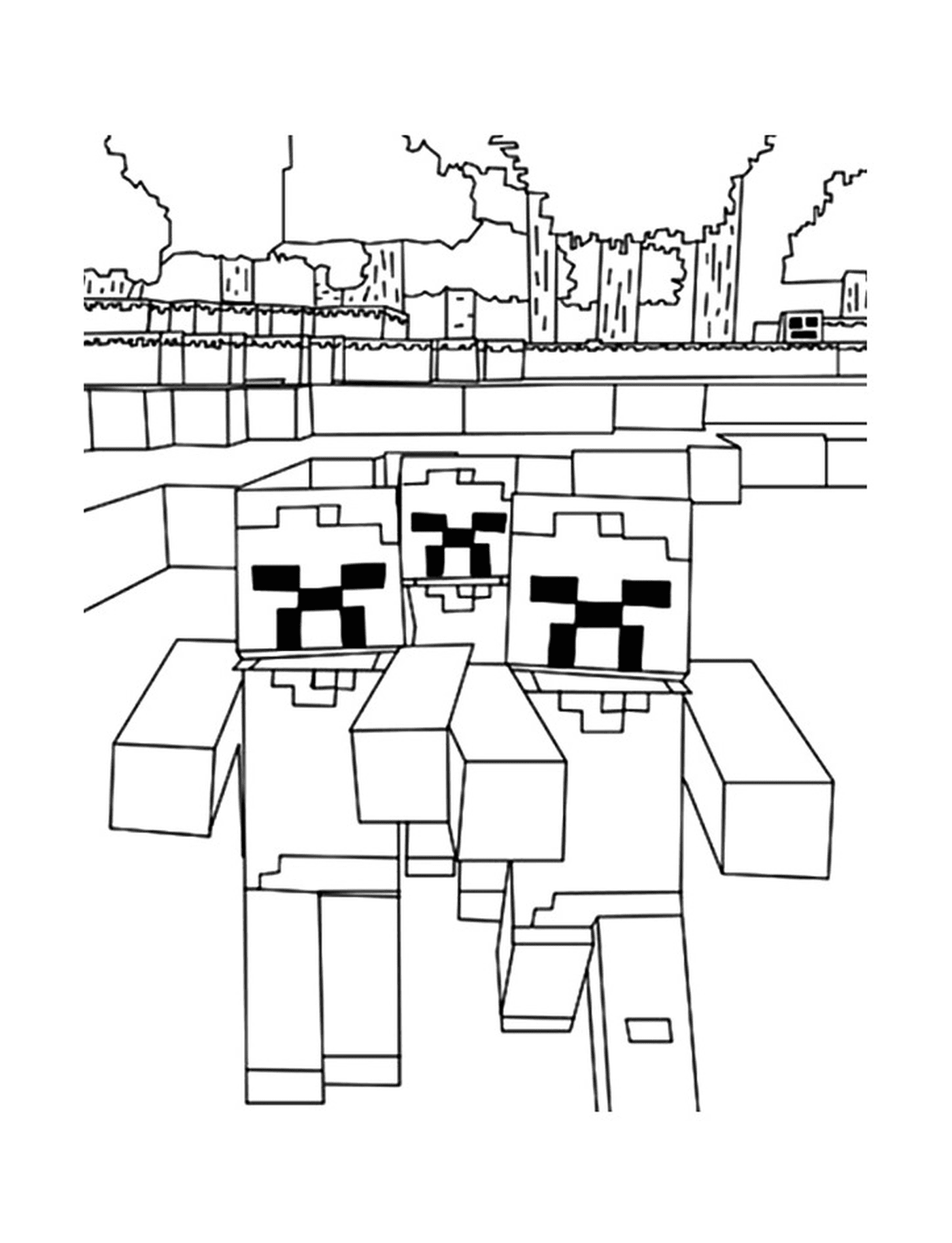  Horda de Zumbis em Minecraft 