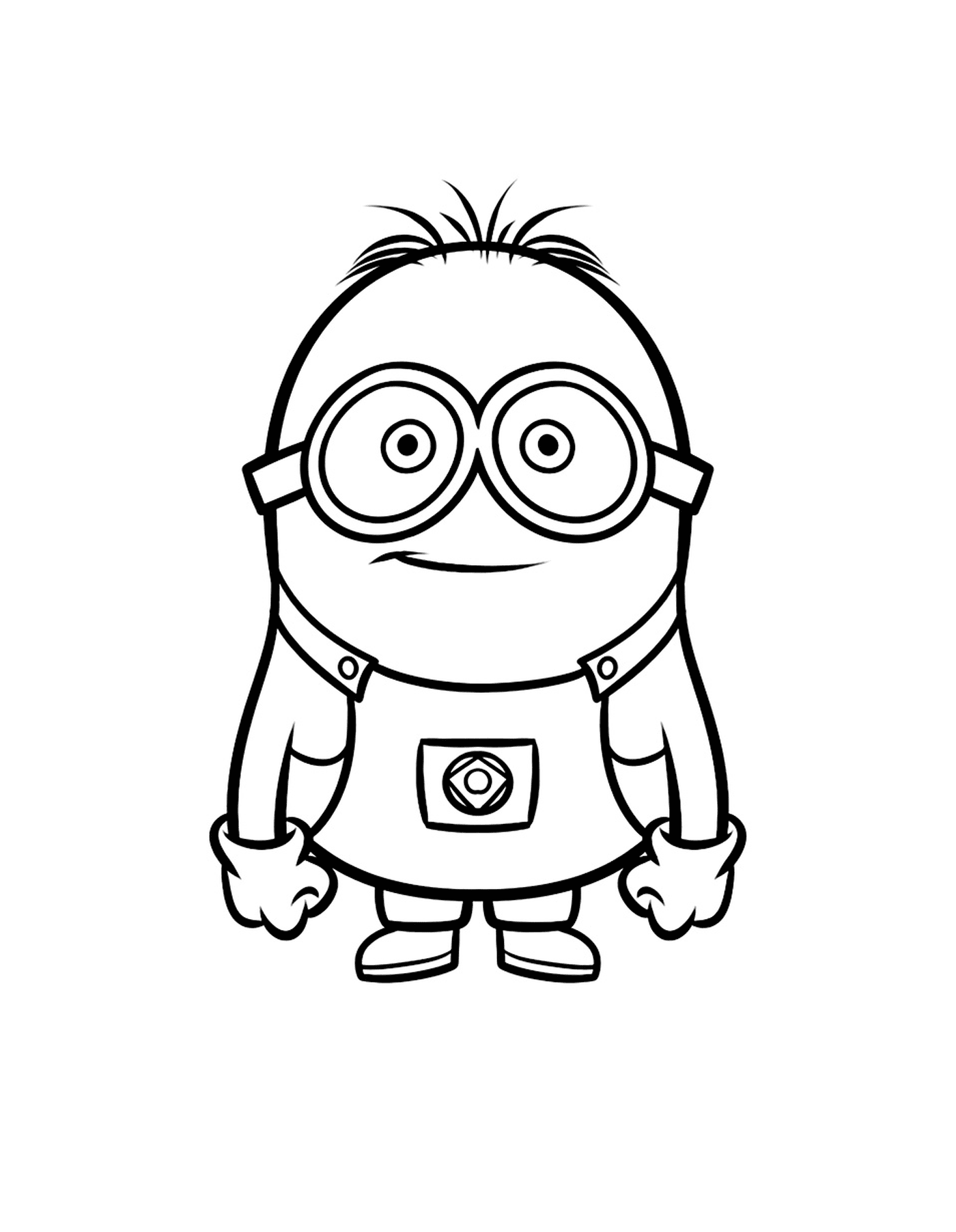  Minion jovem com óculos, personagem animado 
