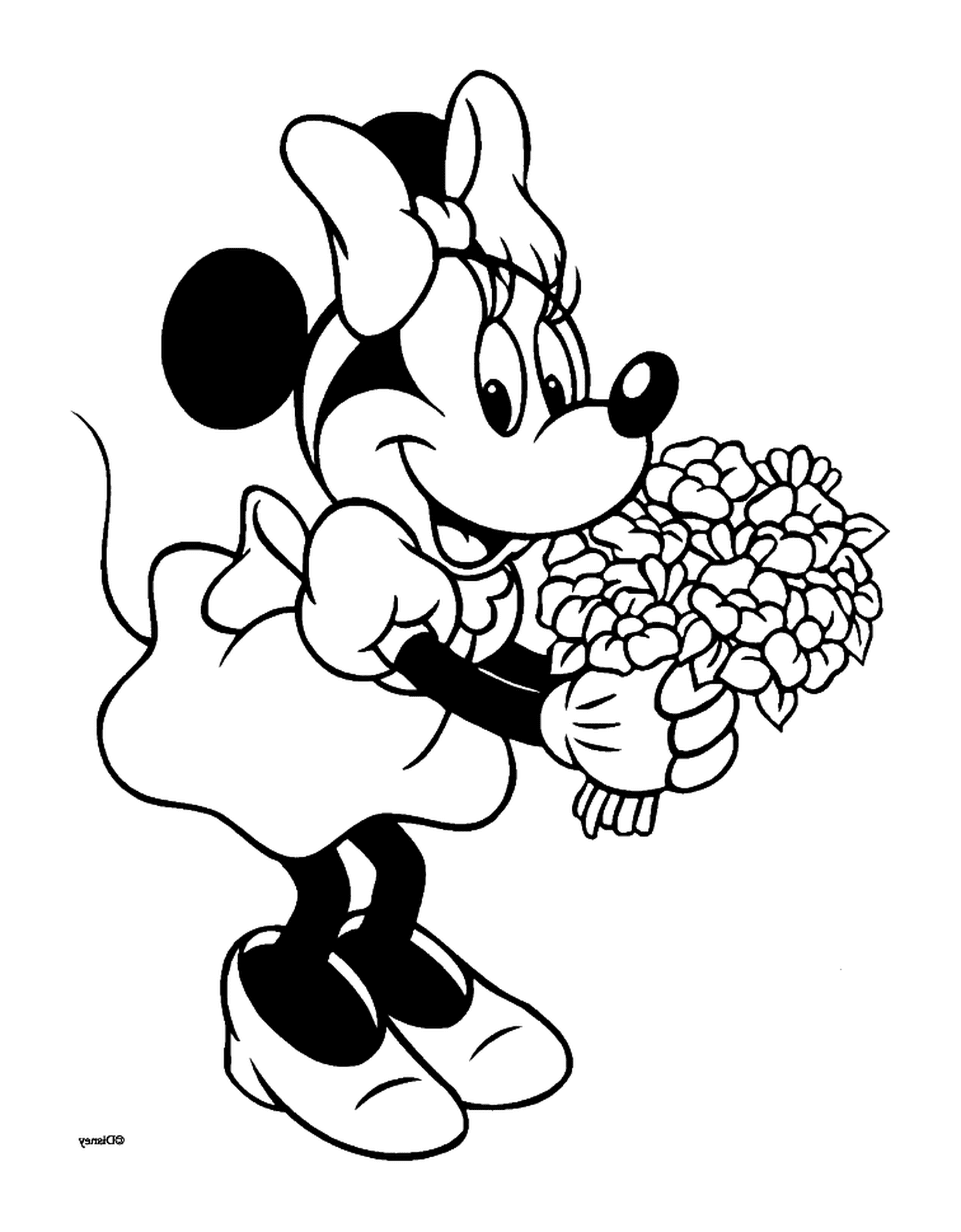  Minnie recebeu flores 