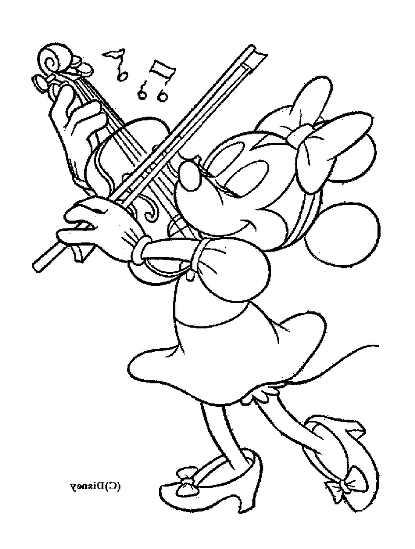  Minnie tocando violino 