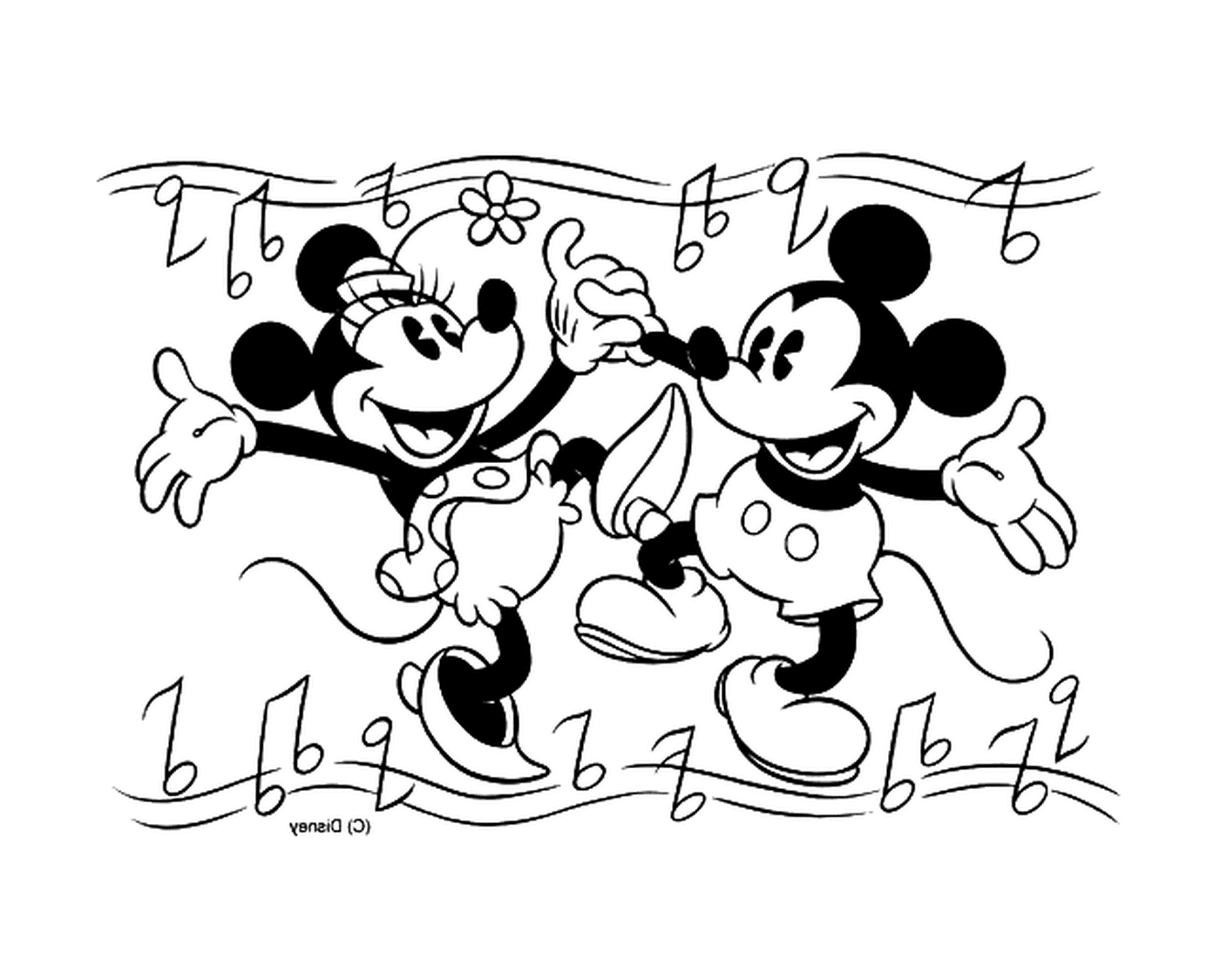  Mickey e Minnie dançam 