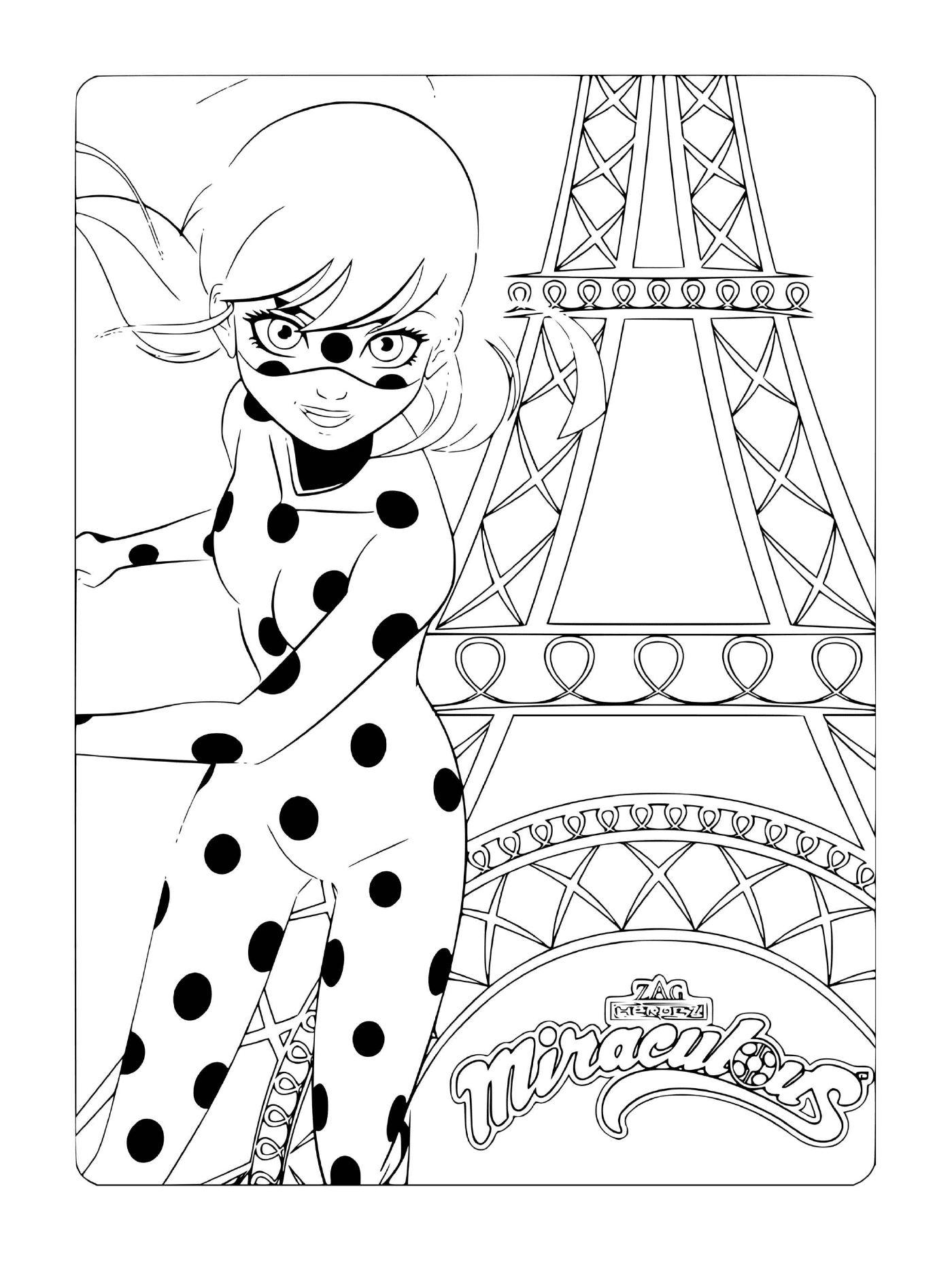  Marinette, Ladybug sob a Torre Eiffel 