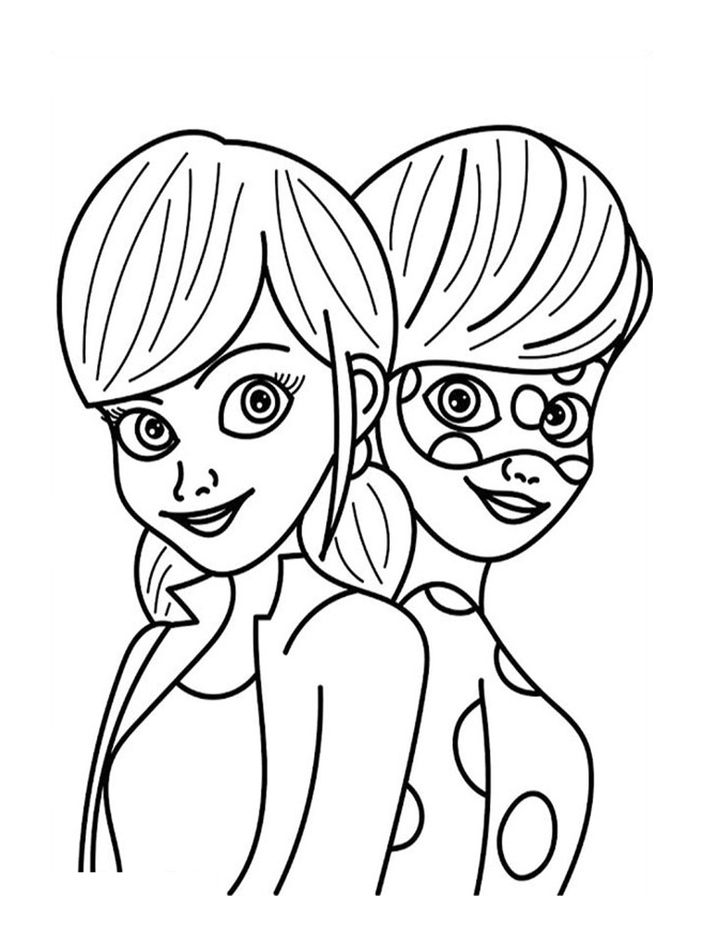  Retrato estilizado de Ladybug e Marinette 