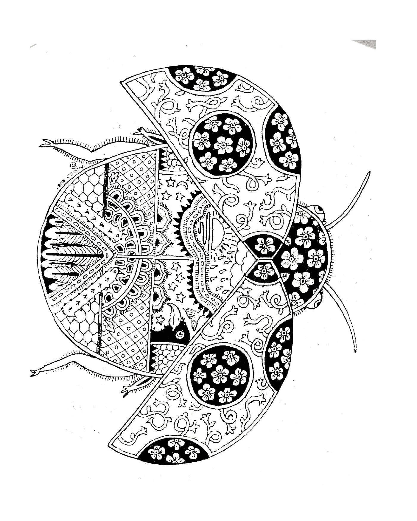  Mandala de Ladybug 