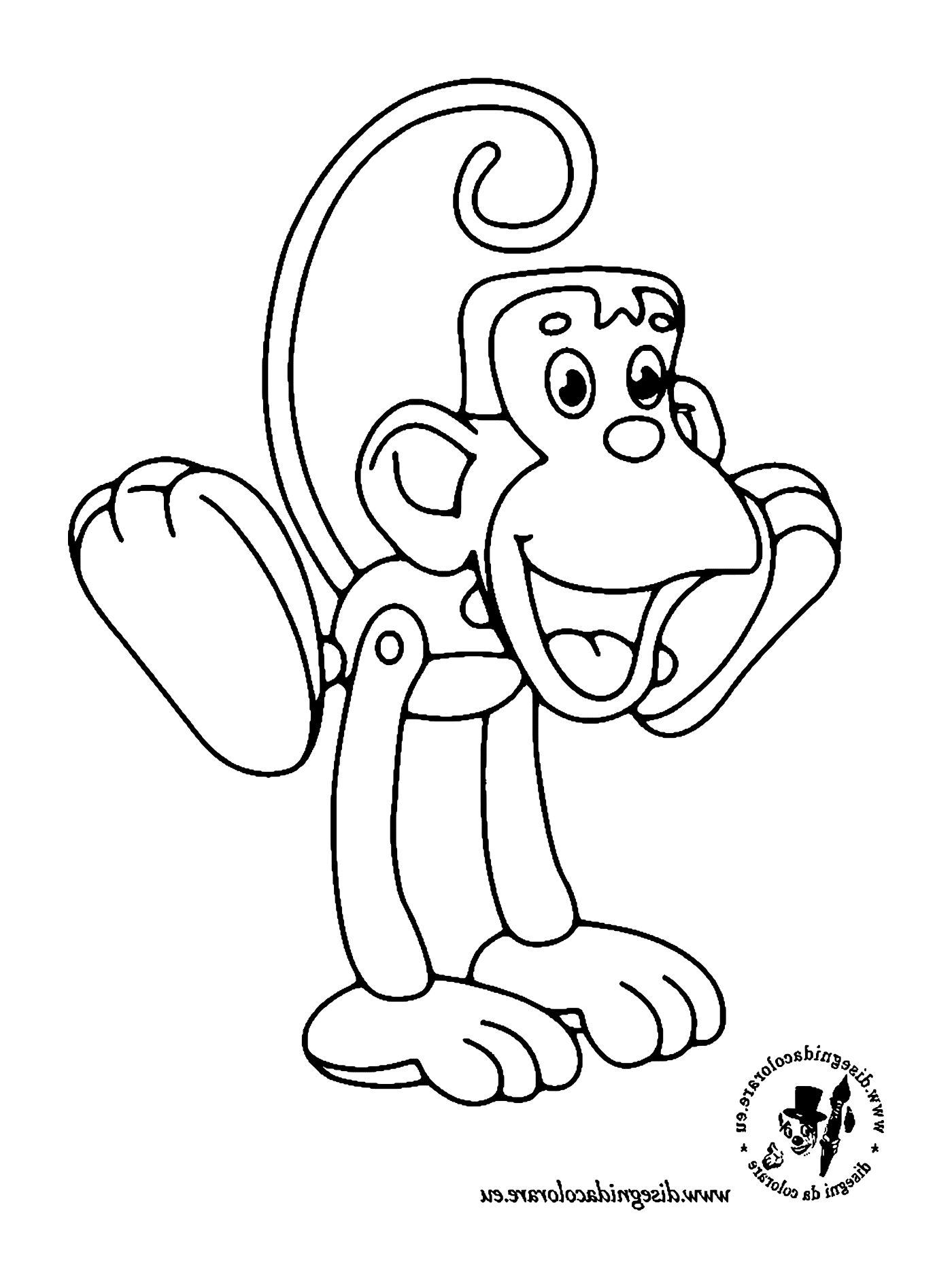  Macaco engraçado tem um telefone 