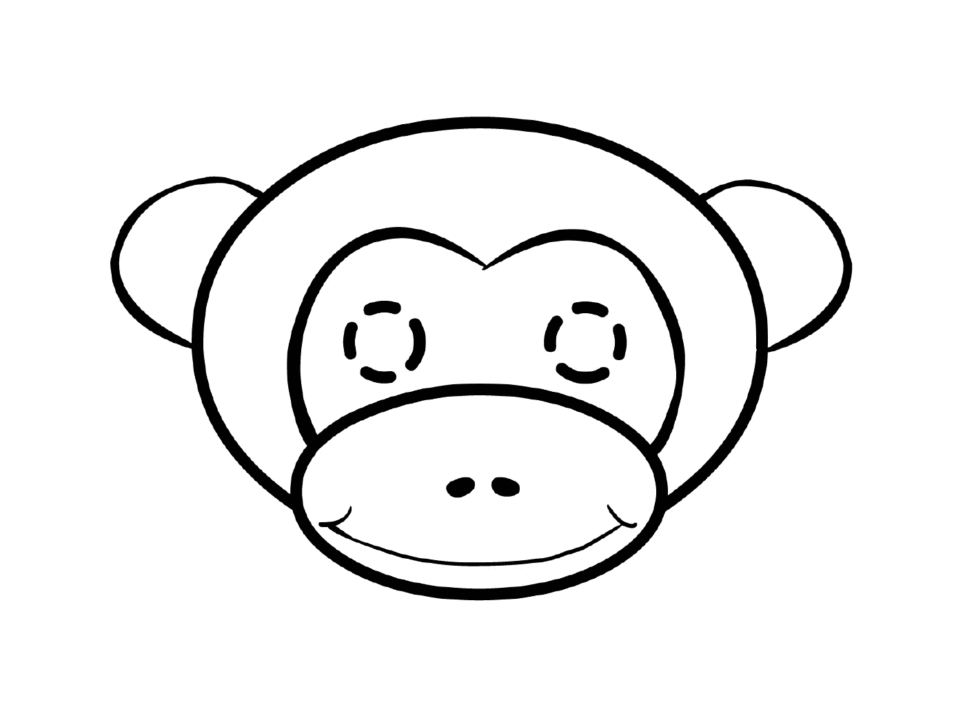  cabeça de macaco adorável 