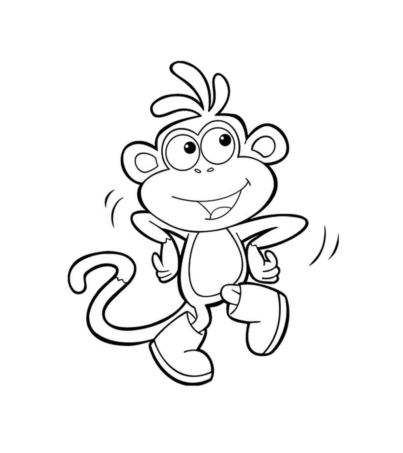  Macaco de Dora, o explorador salta no ar 
