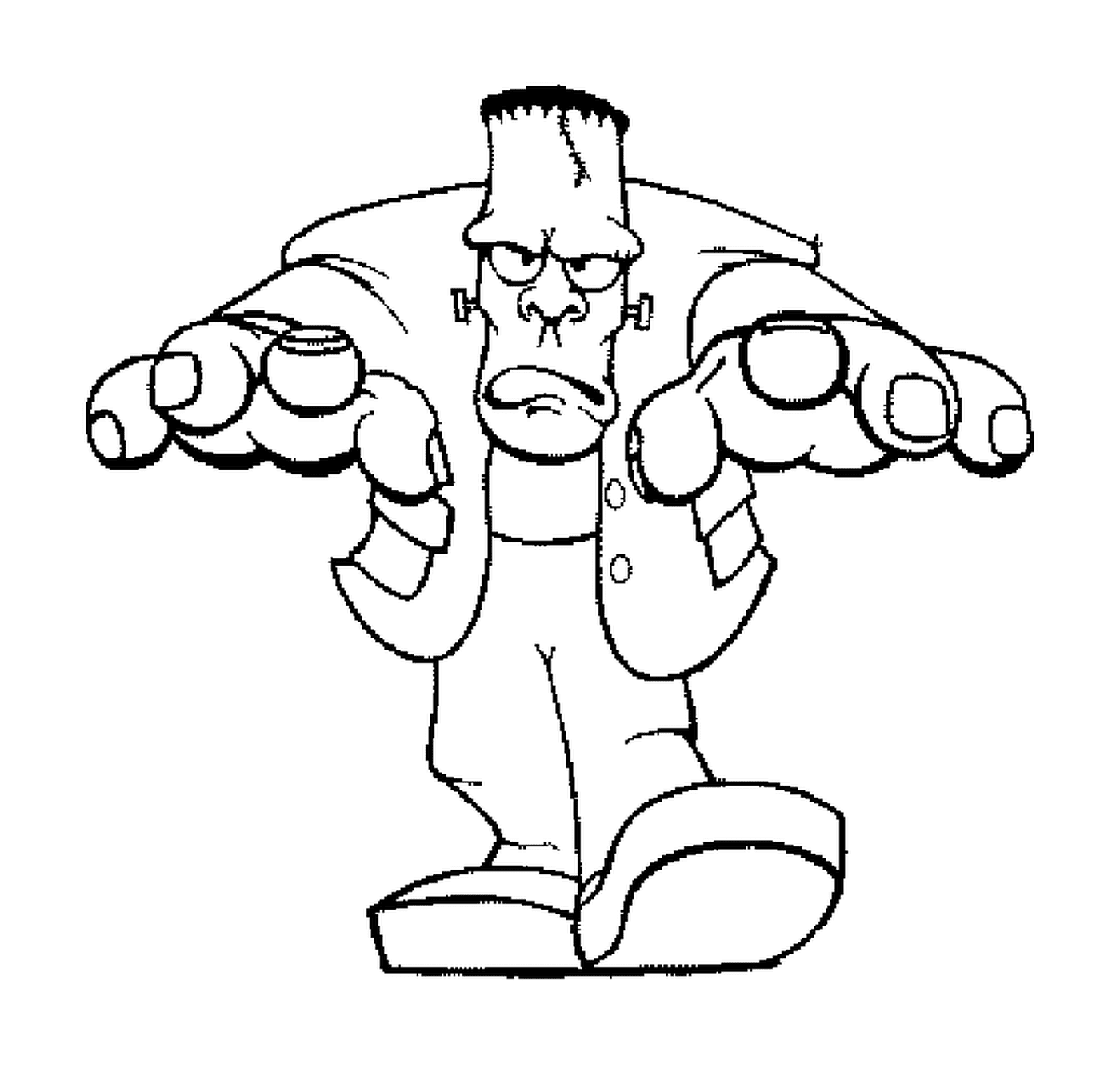  Mãos dos desenhos animados Frankenstein Frankenstein 