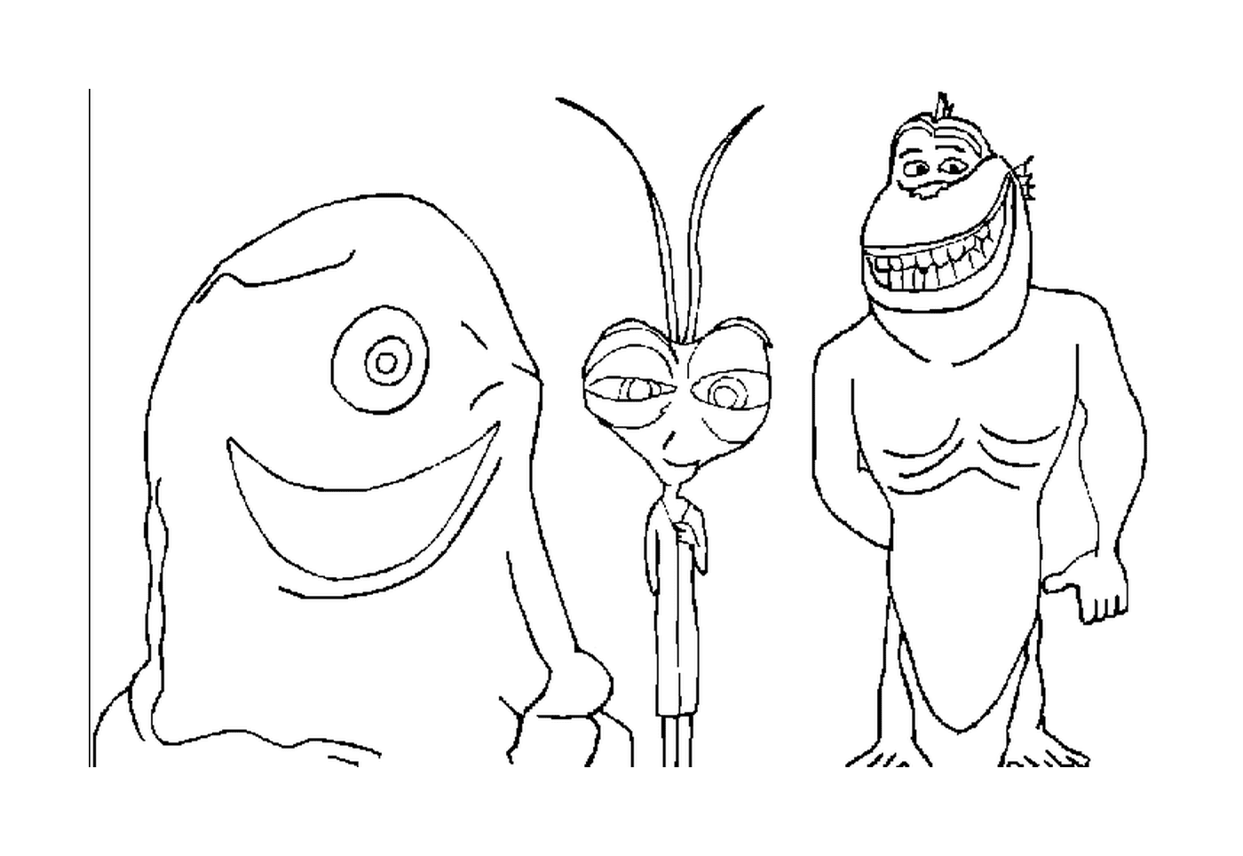  Personagens animados de grupo monstro 