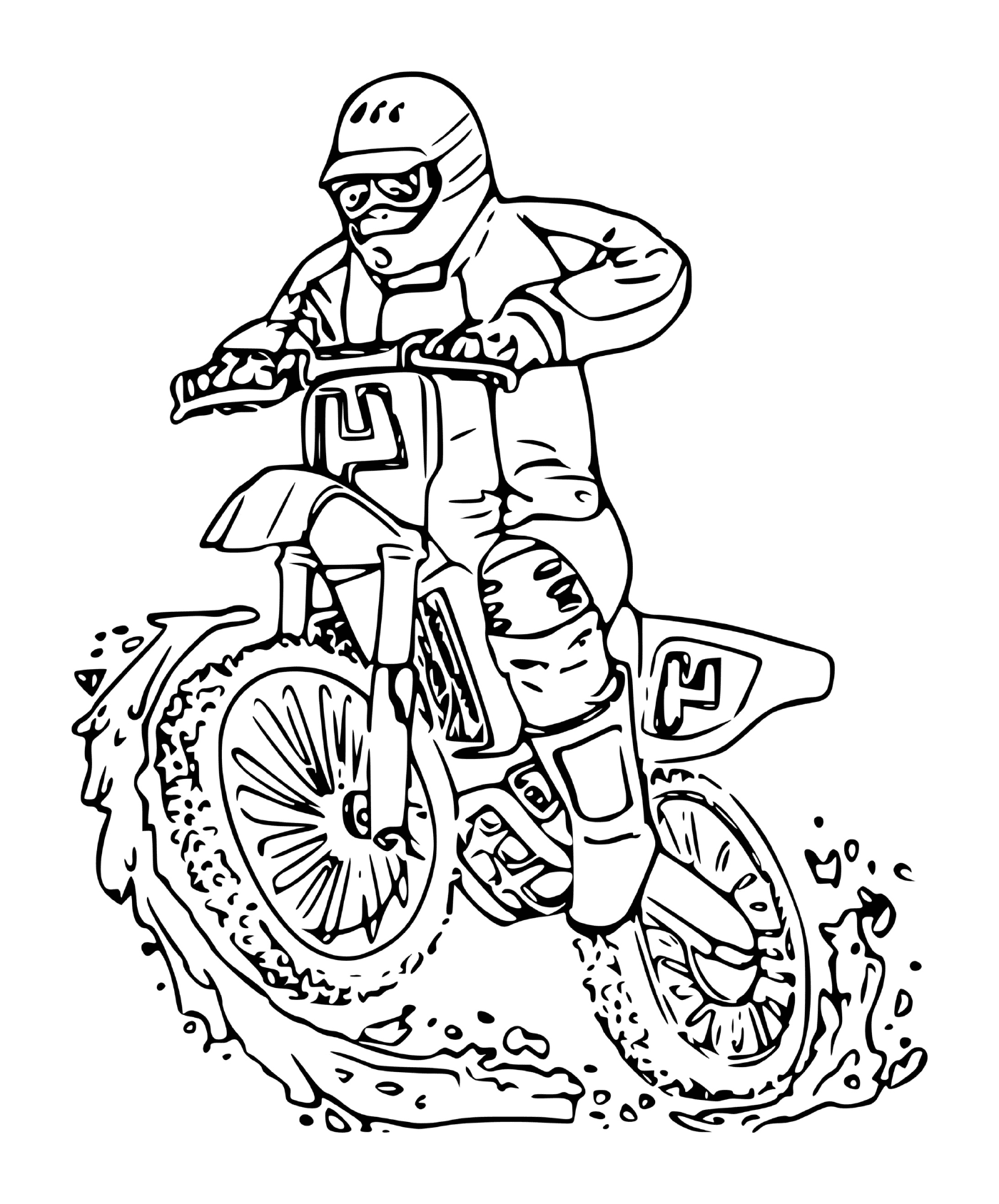  homem na motocicleta cruz 