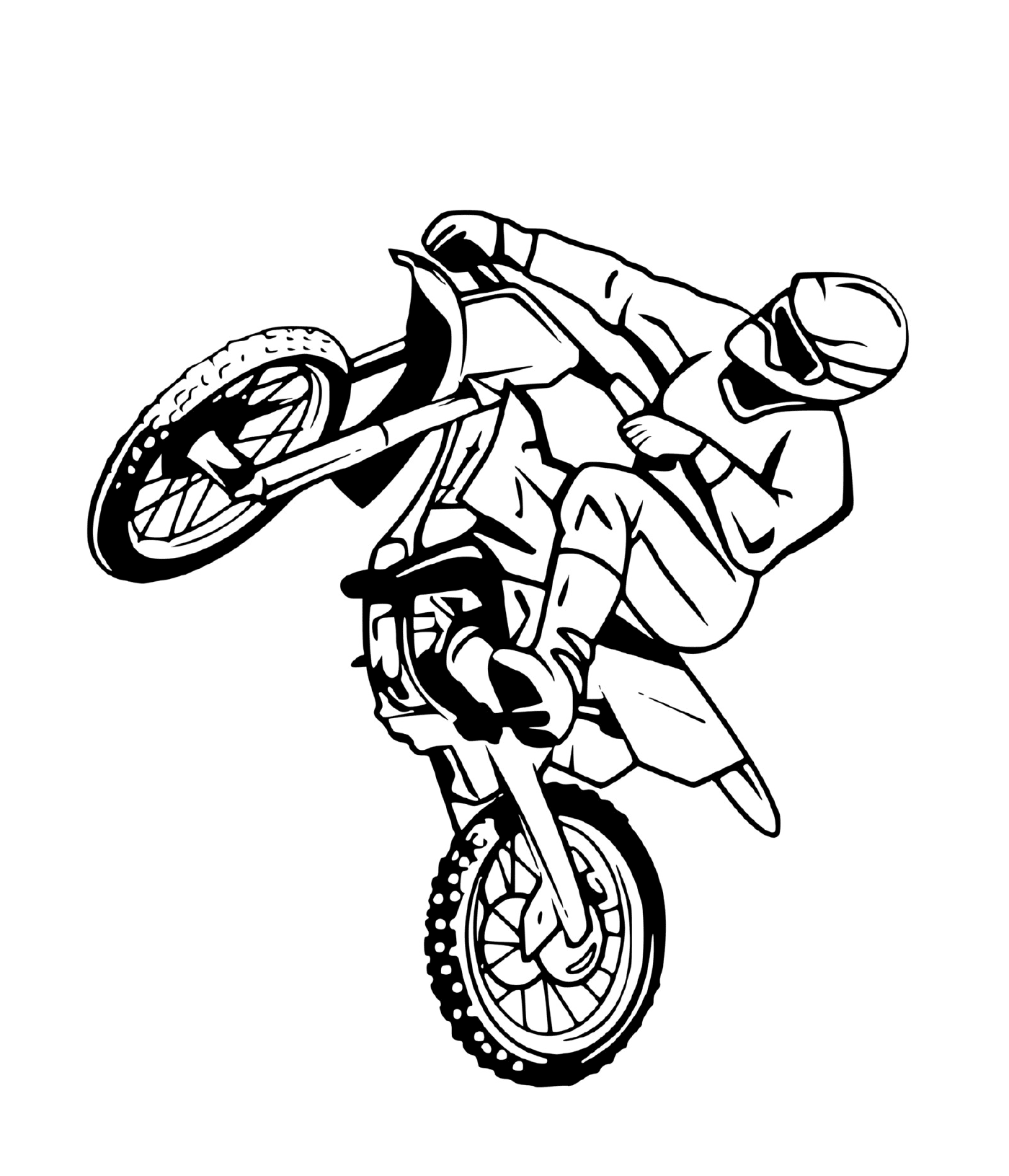  摩托车十字上的人 