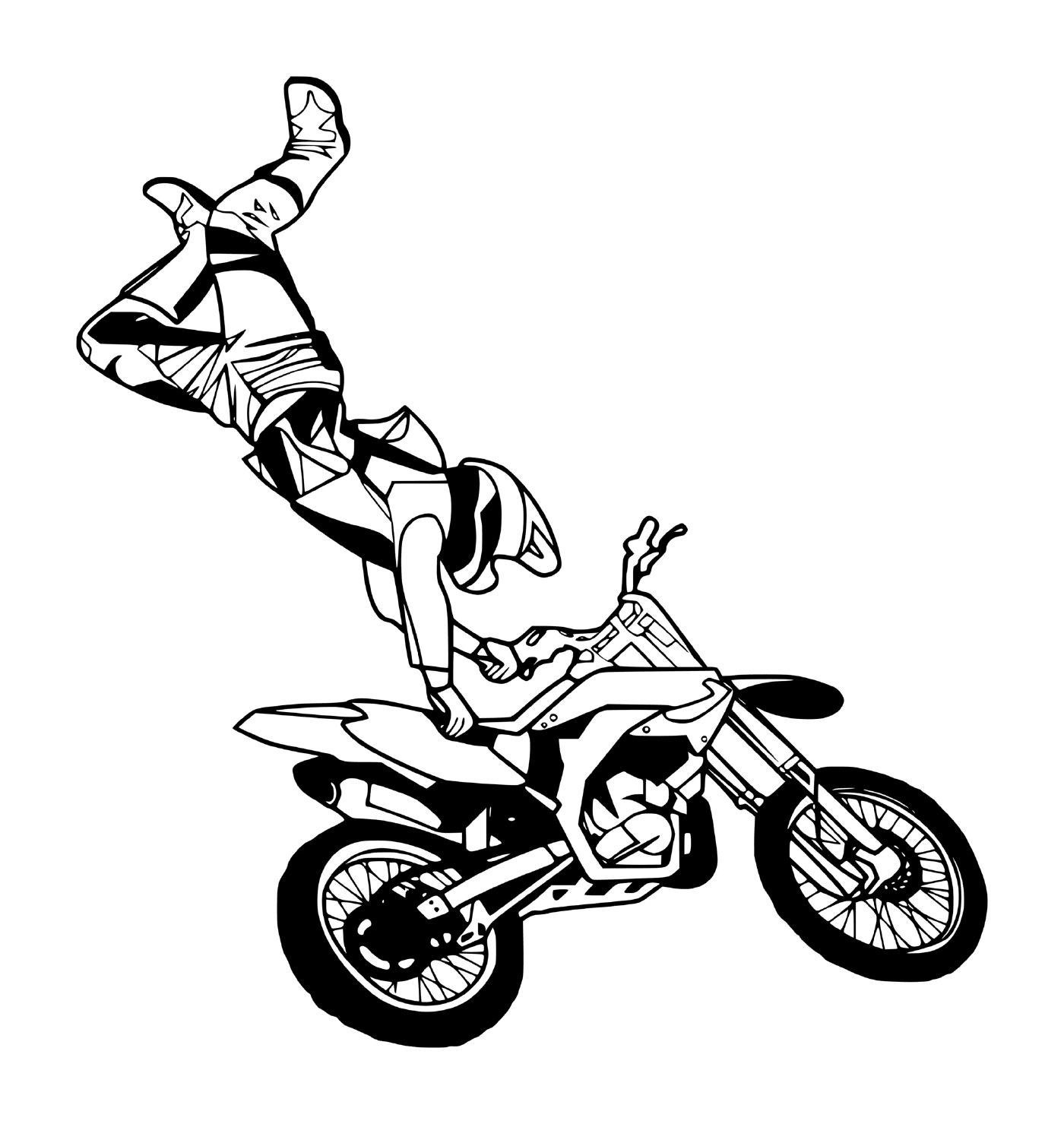  homem fazendo backflip em motocross 